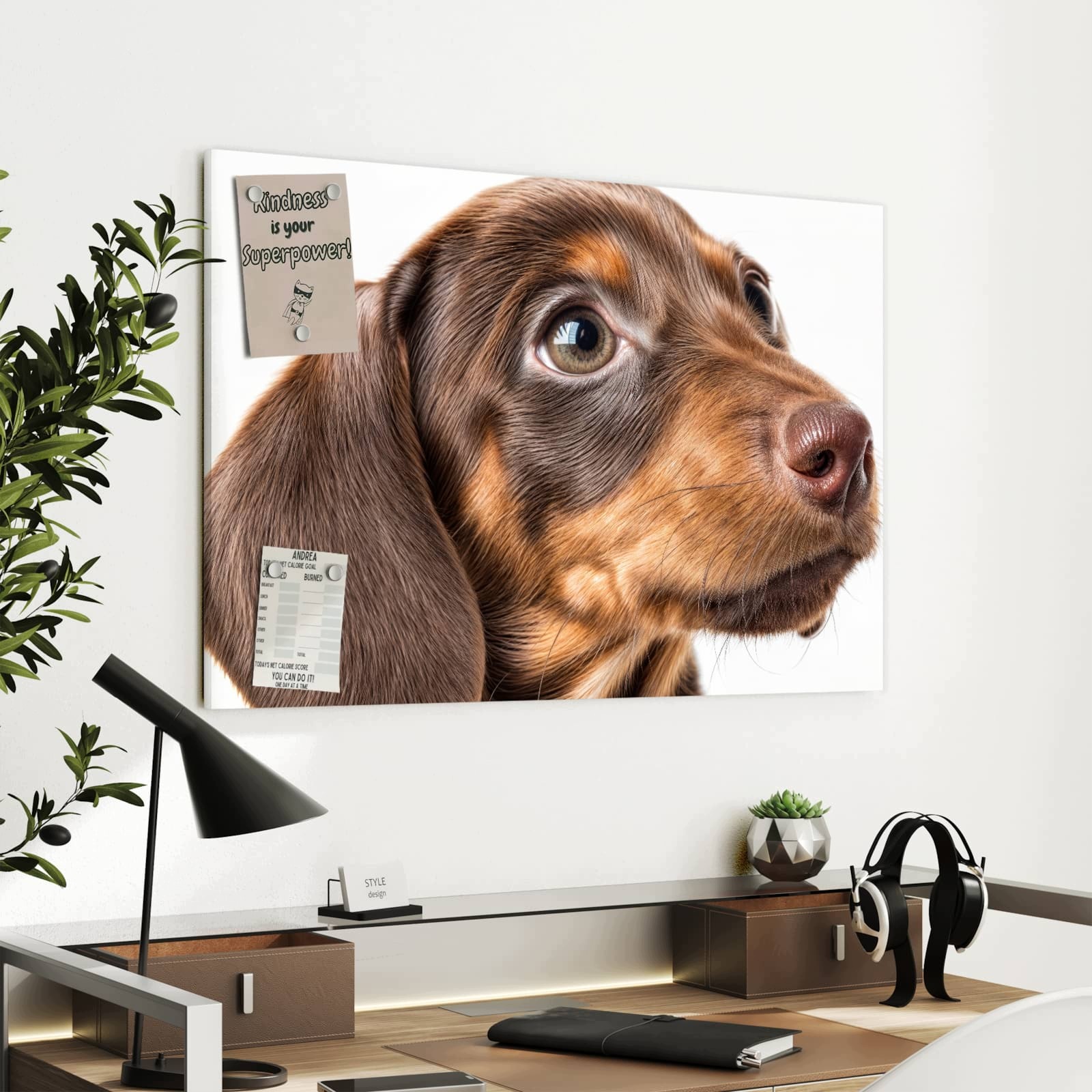 Magnetická tabule – obraz na zeď Roztomilý pes | 90 × 60 cm