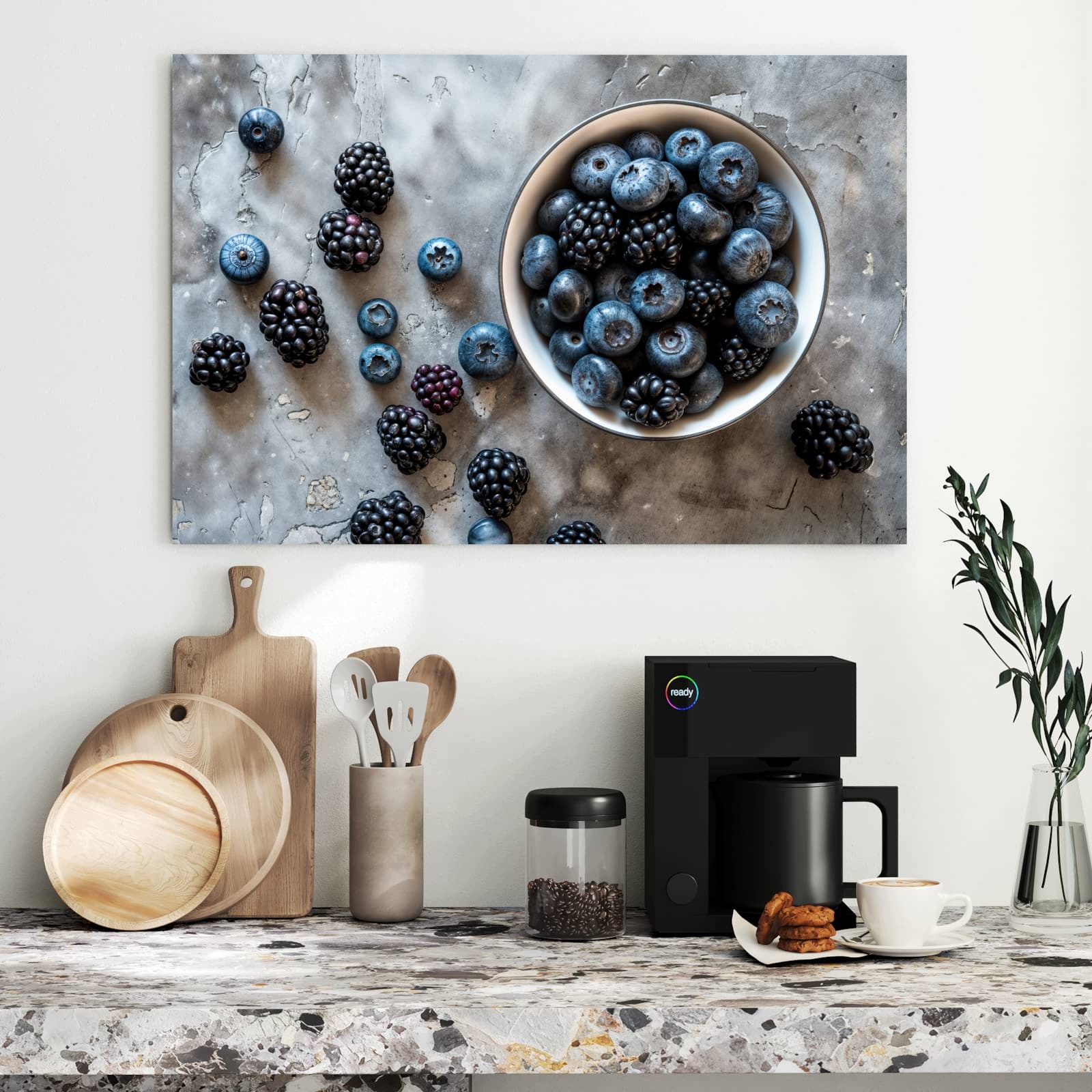 Magnetická tabule – obraz na zeď Borůvky ostružiny | 90 × 60 cm