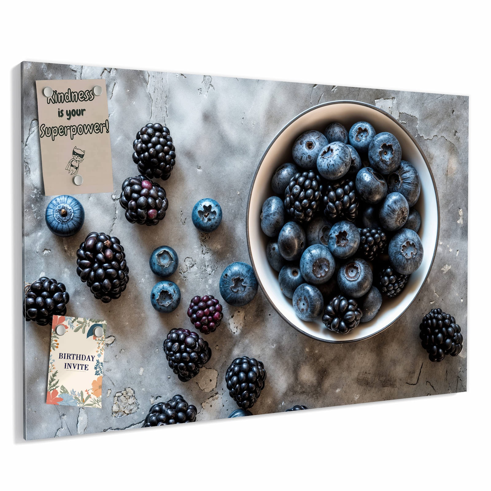 Magnetická tabule – obraz na zeď Borůvky ostružiny | 90 × 60 cm