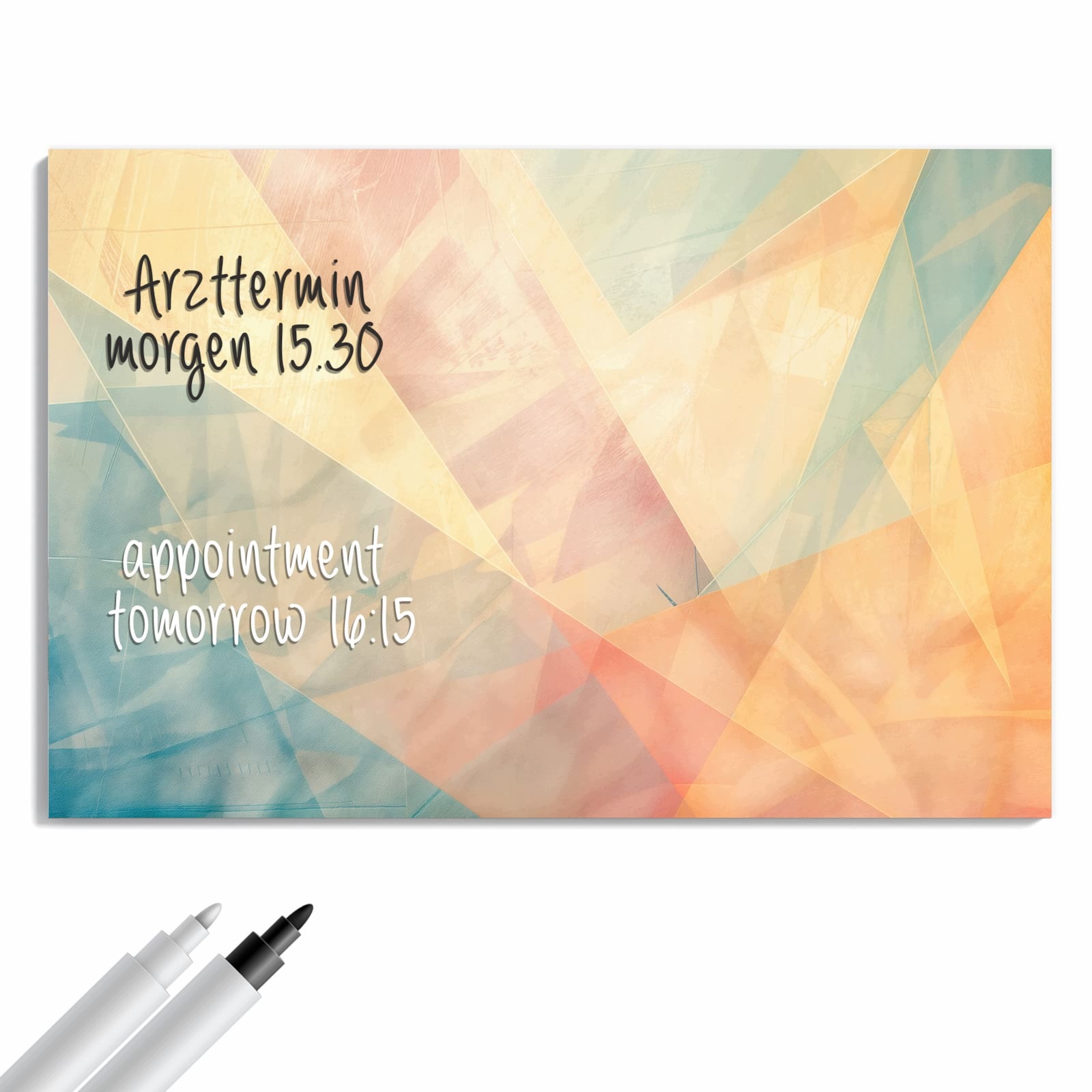 Magnetická tabule – obraz na zeď Barevný geometrický vzor | 90 × 60 cm