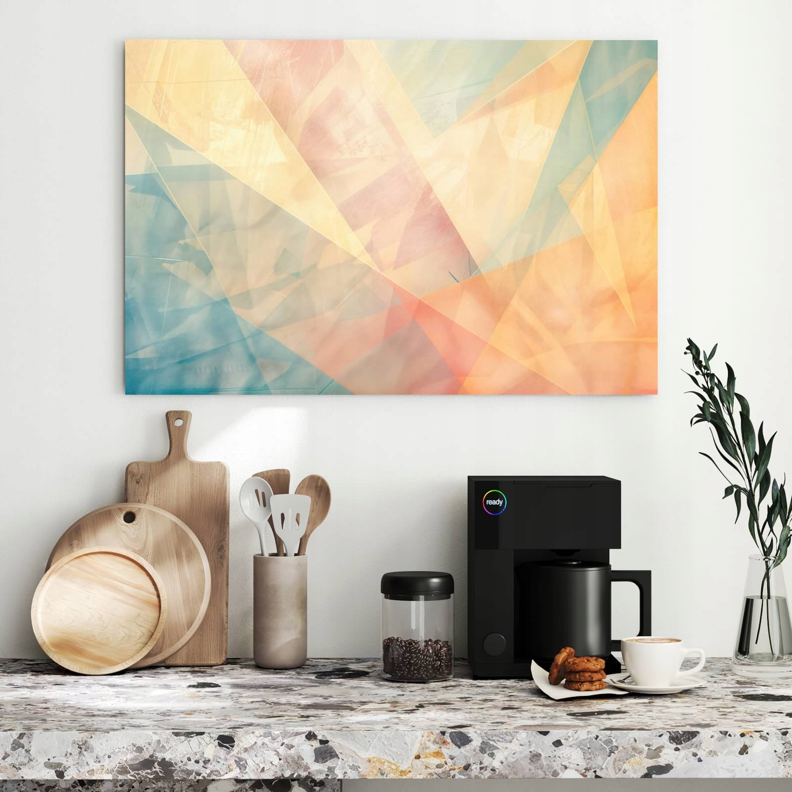Magnetická tabule – obraz na zeď Barevný geometrický vzor | 90 × 60 cm
