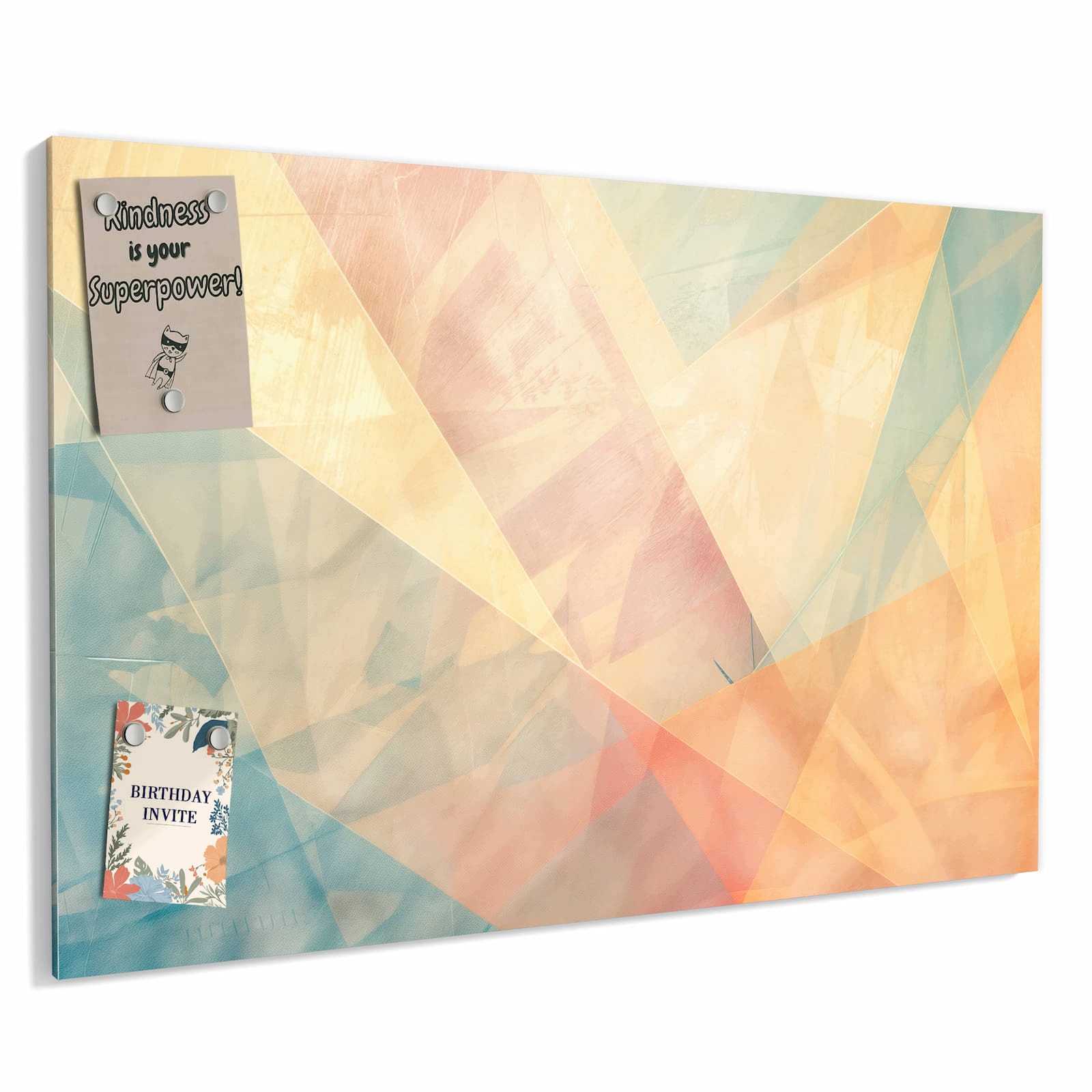 Magnetická tabule – obraz na zeď Barevný geometrický vzor | 90 × 60 cm