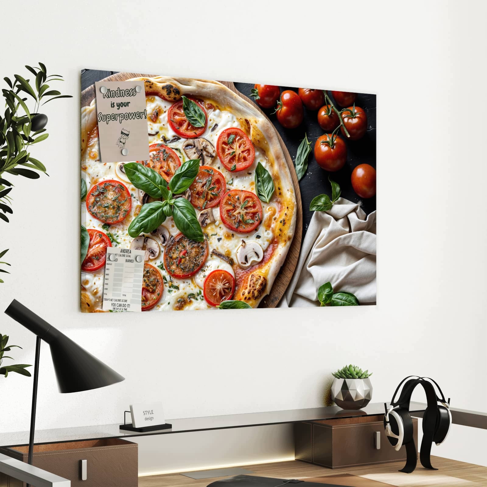 Magnetická tabule – obraz na zeď Pizza rajčata | 60 × 40 cm