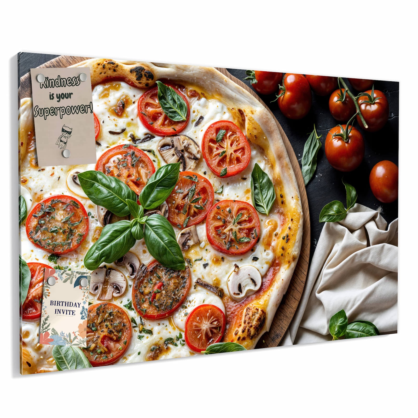 Magnetická tabule – obraz na zeď Pizza rajčata | 60 × 40 cm