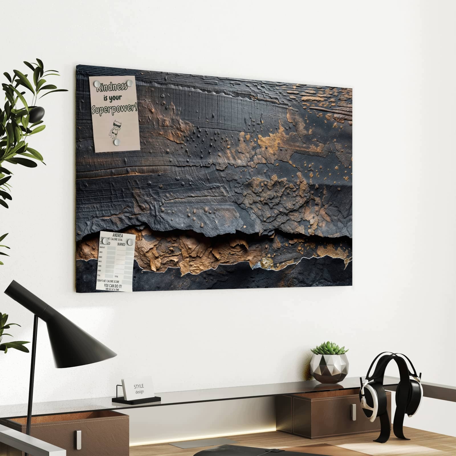 Magnetická tabule – obraz na zeď Abstraktní a struktura | 60 × 40 cm