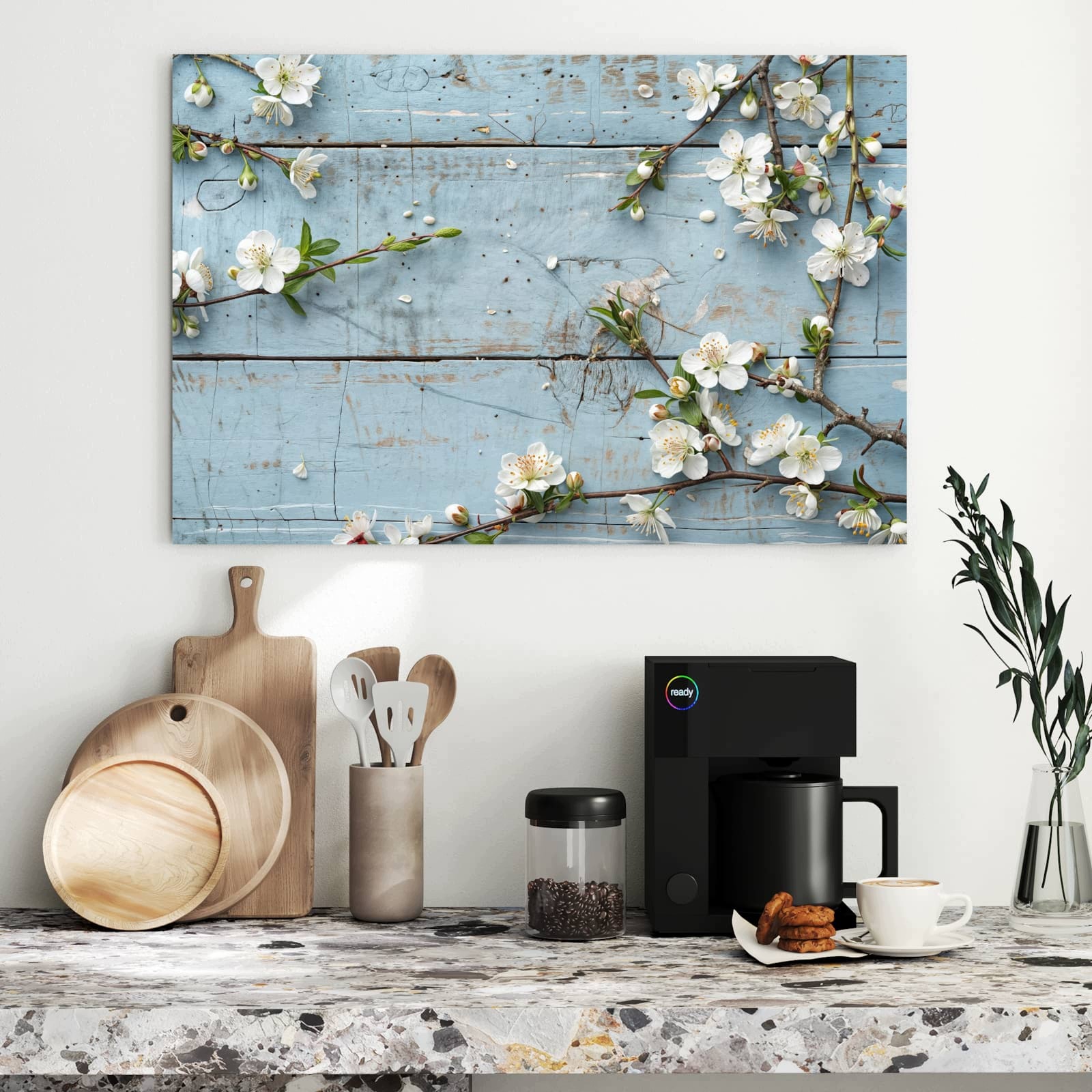 Magnetická tabule – obraz na zeď Jarní větvičky | 90 × 60 cm