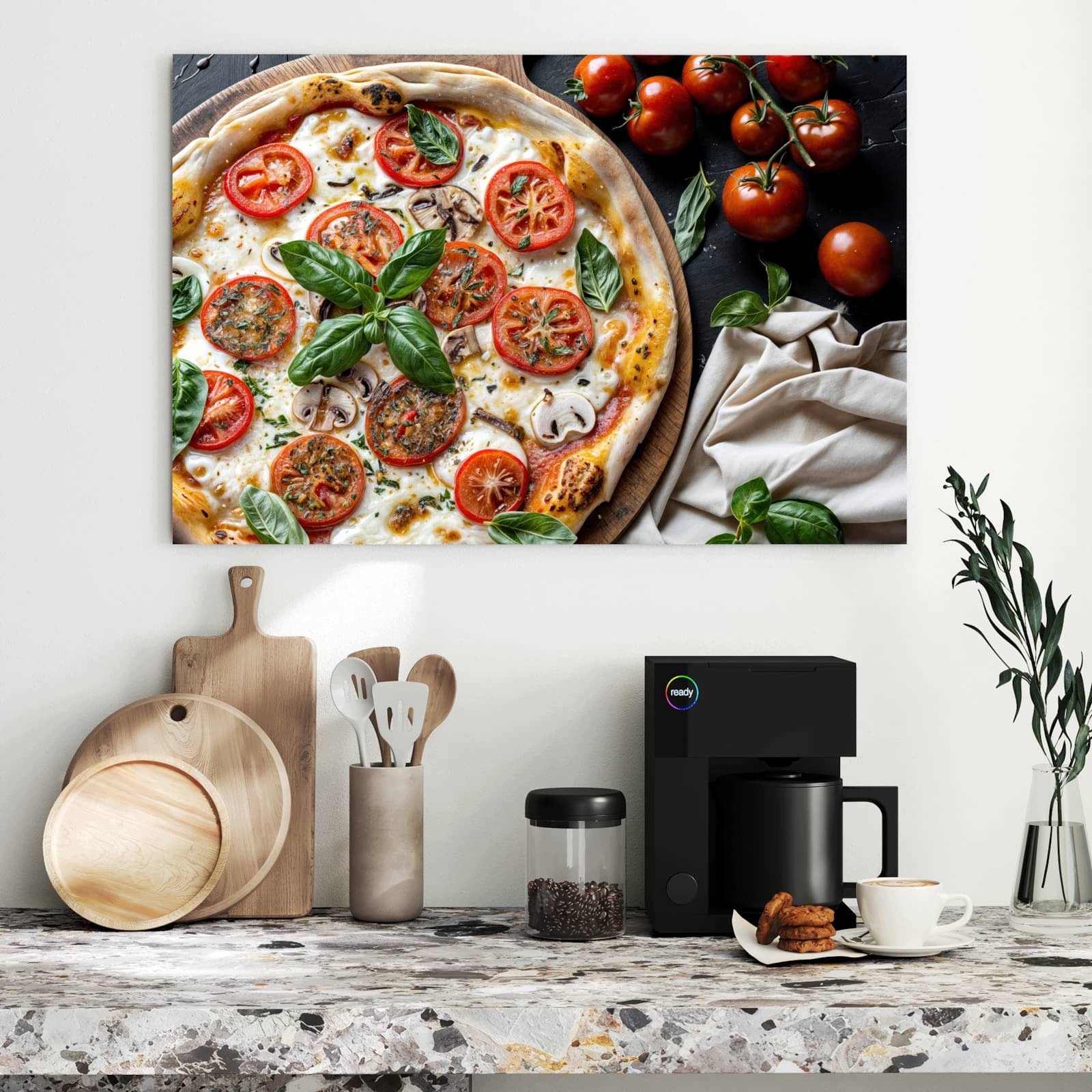 Magnetická tabule – obraz na zeď Pizza rajčata | 90 × 60 cm