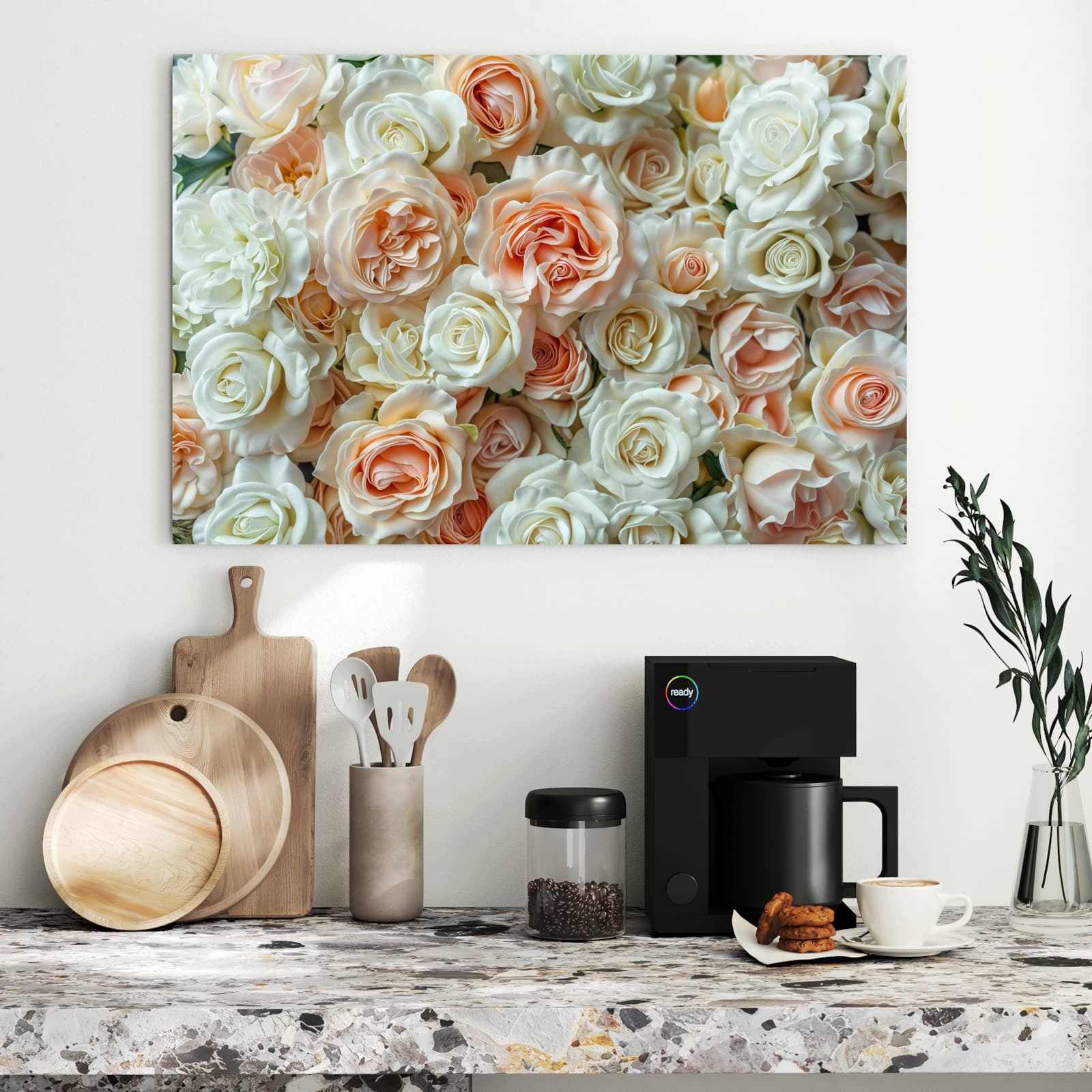 Magnetická tabule – obraz na zeď Kytice růží – motiv 2 | 90 × 60 cm