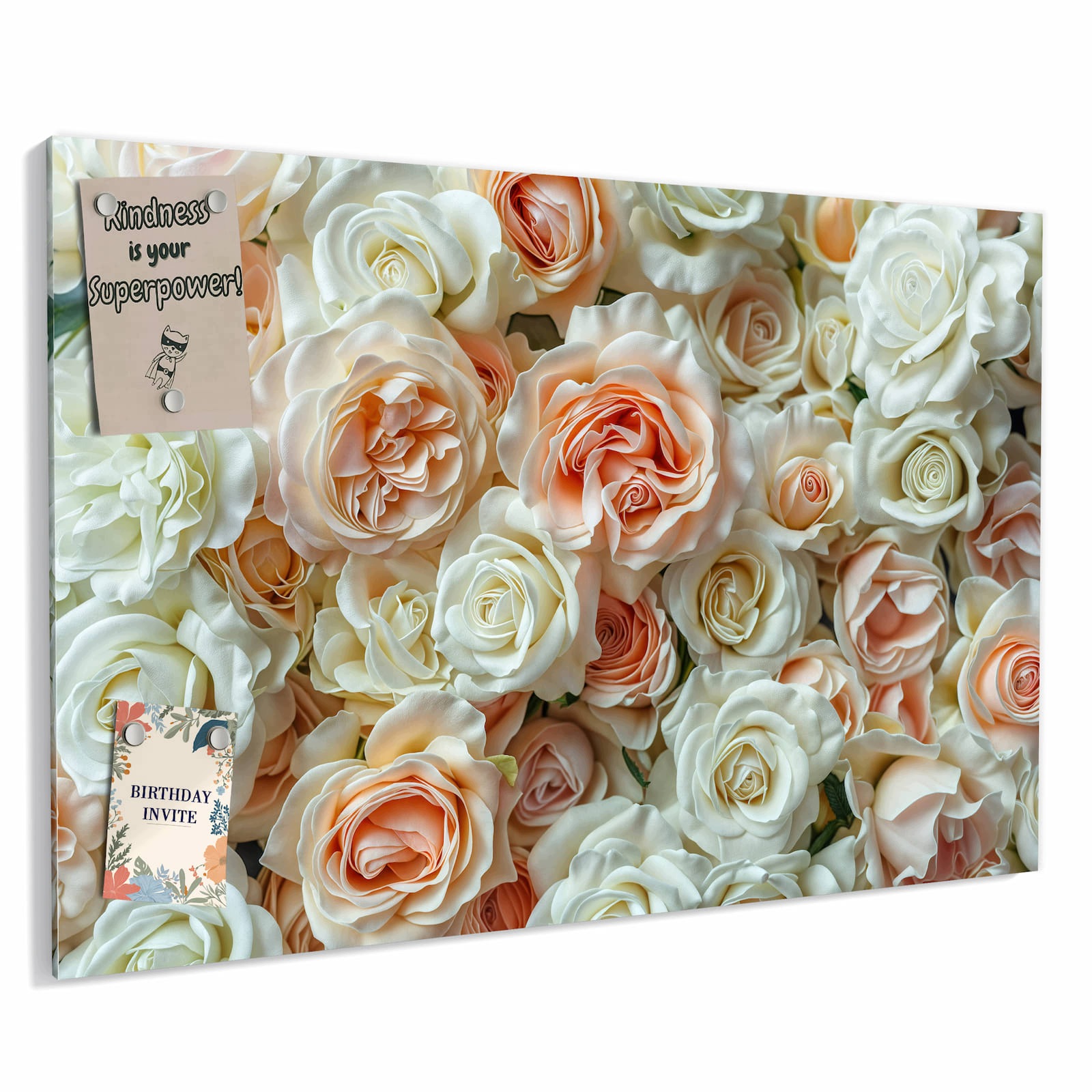 Magnetická tabule – obraz na zeď Kytice růží – motiv 2 | 90 × 60 cm