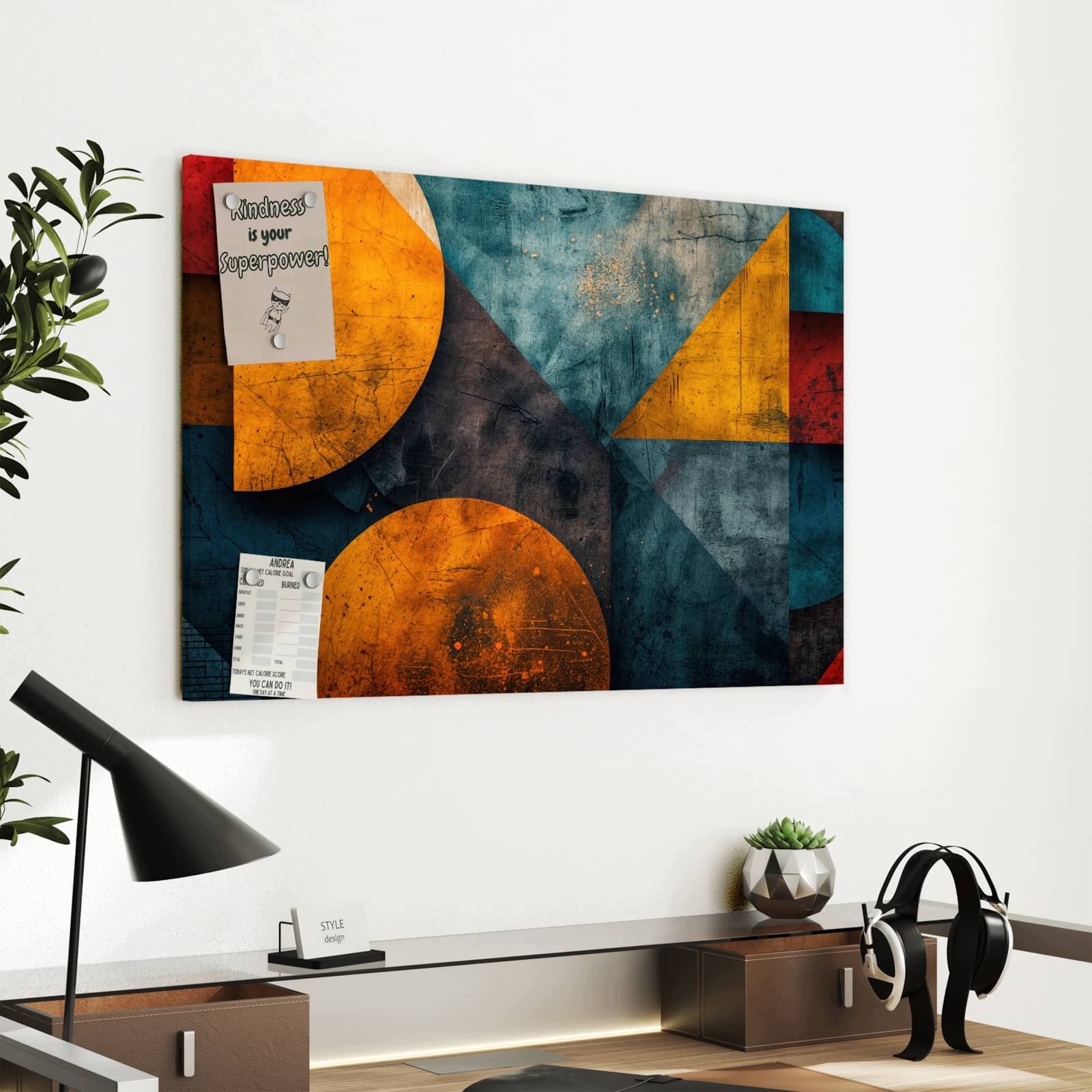 Magnetická tabule – obraz na zeď Geometrické umění | 60 × 40 cm