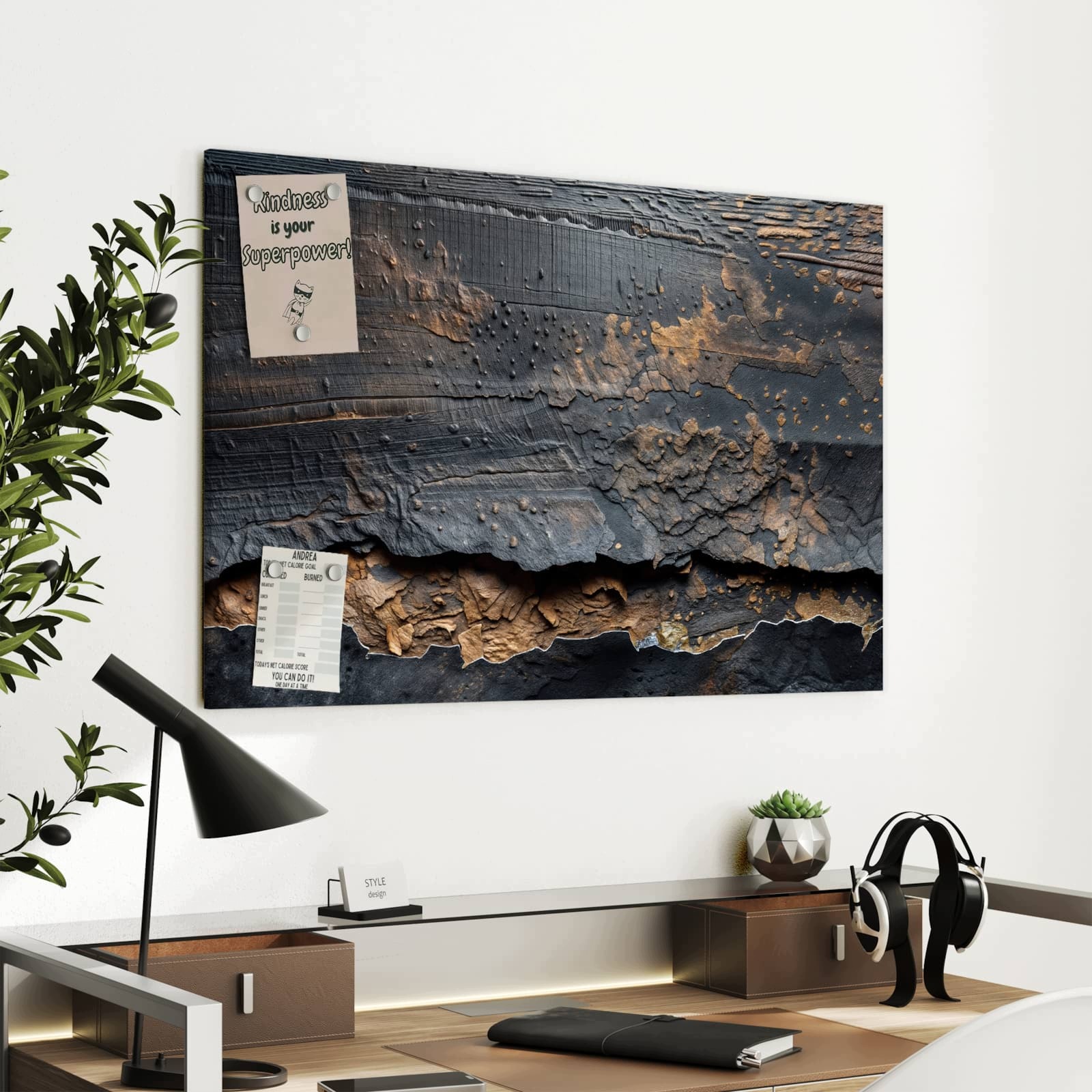 Magnetická tabule – obraz na zeď Abstraktní a struktura | 90 × 60 cm