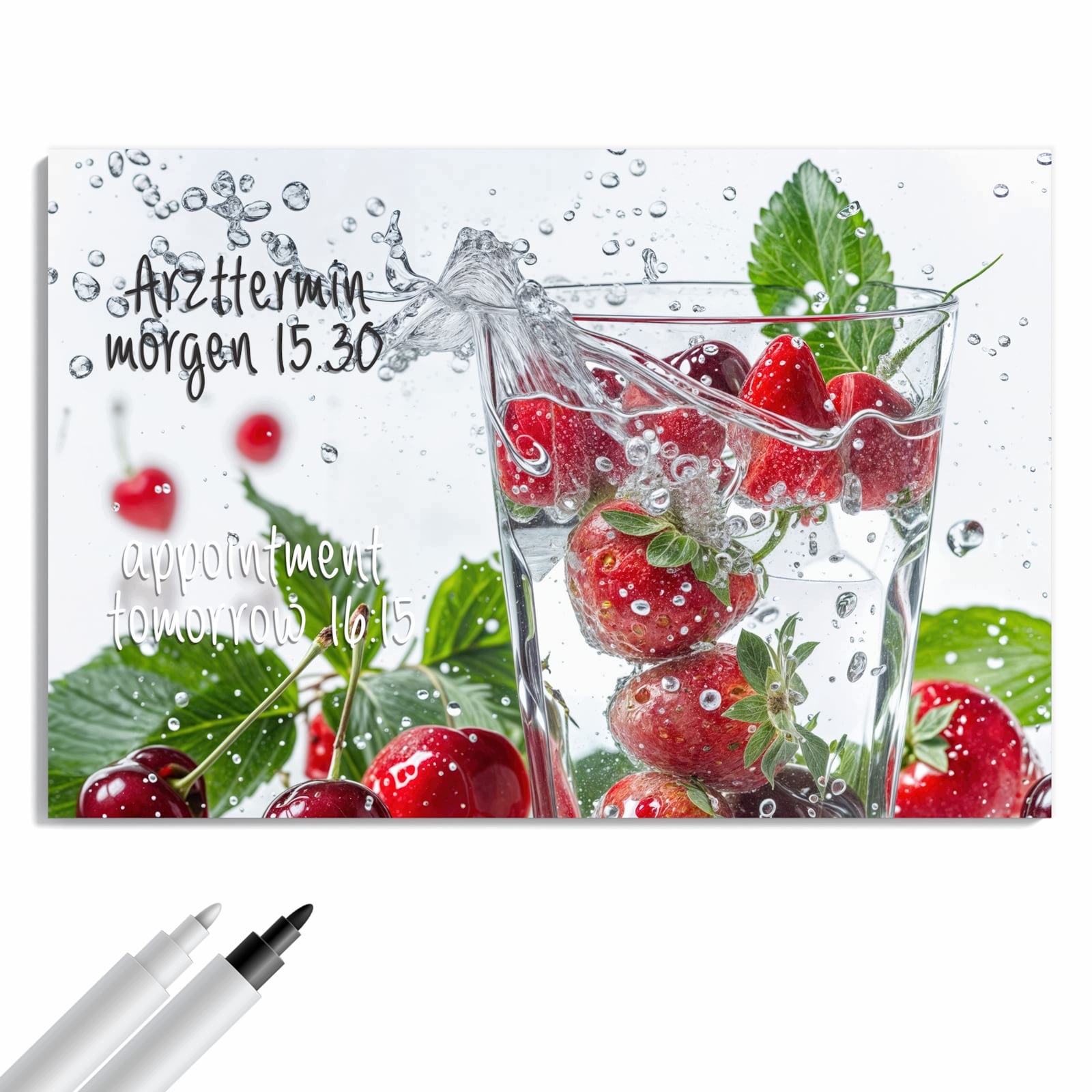 Magnetická tabule – obraz na zeď Jahody třešně | 60 × 40 cm
