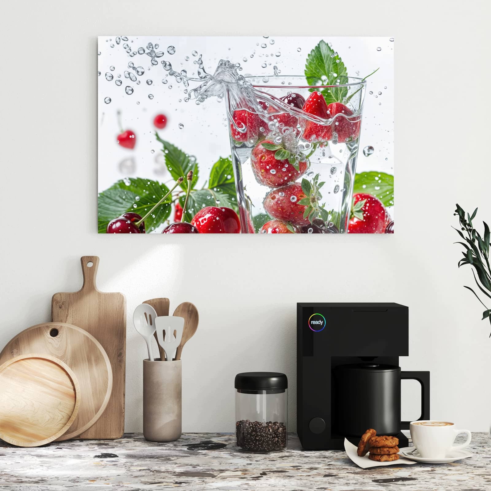 Magnetická tabule – obraz na zeď Jahody třešně | 60 × 40 cm
