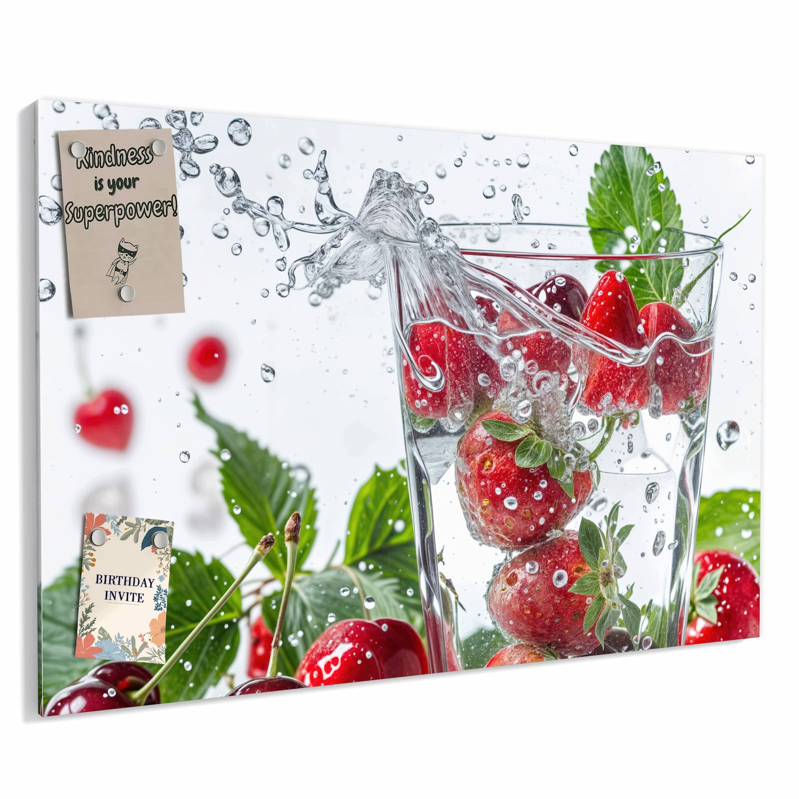 Magnetická tabule – obraz na zeď Jahody třešně | 60 × 40 cm
