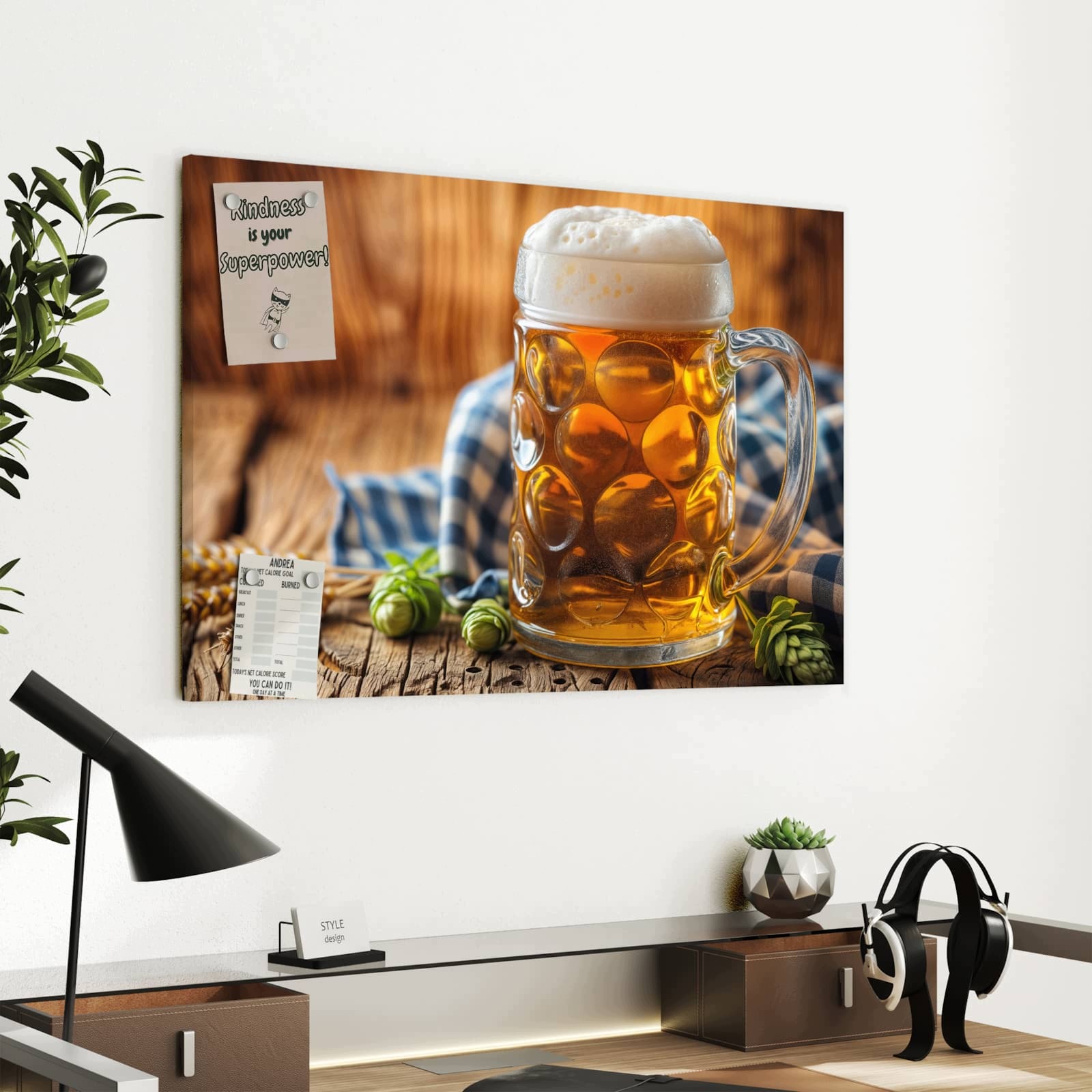 Magnetická tabule – obraz na zeď Půllitr | 60 × 40 cm