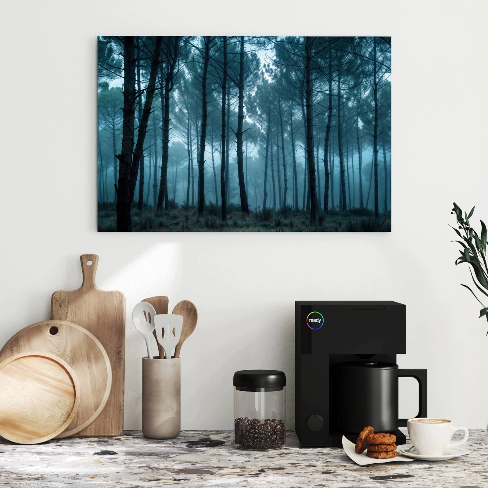 Magnetická tabule – obraz na zeď Mlhavý les | 60 × 40 cm