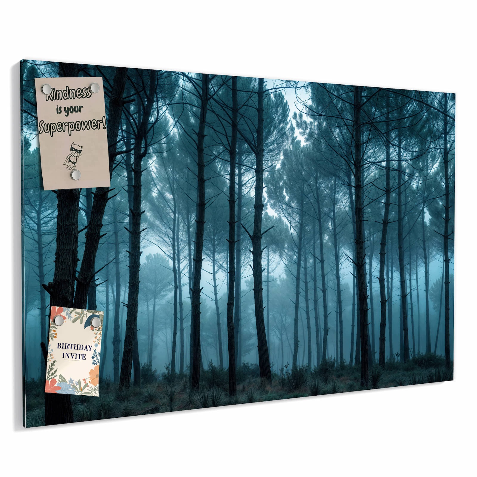 Magnetická tabule – obraz na zeď Mlhavý les | 60 × 40 cm