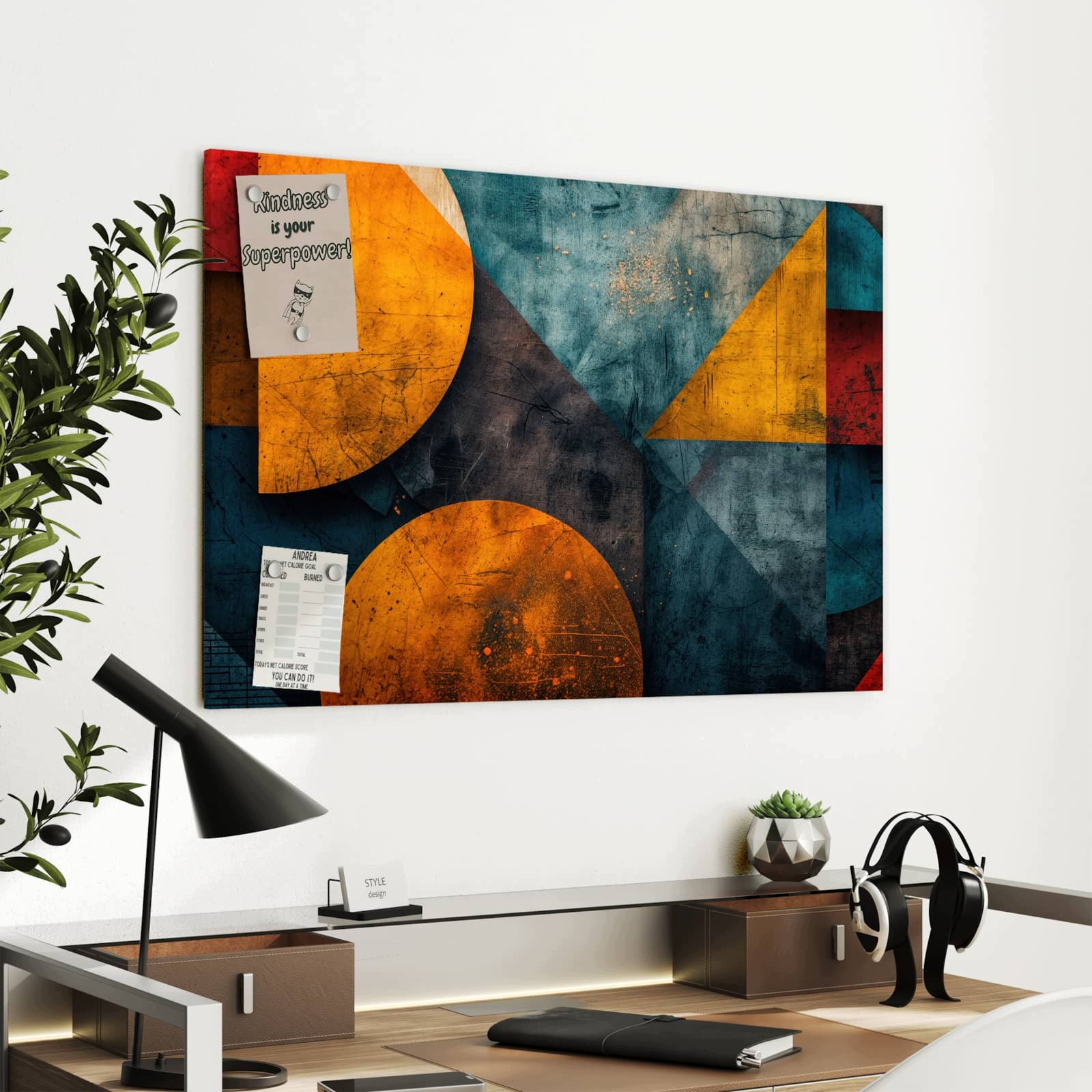 Magnetická tabule – obraz na zeď Geometrické umění | 90 × 60 cm
