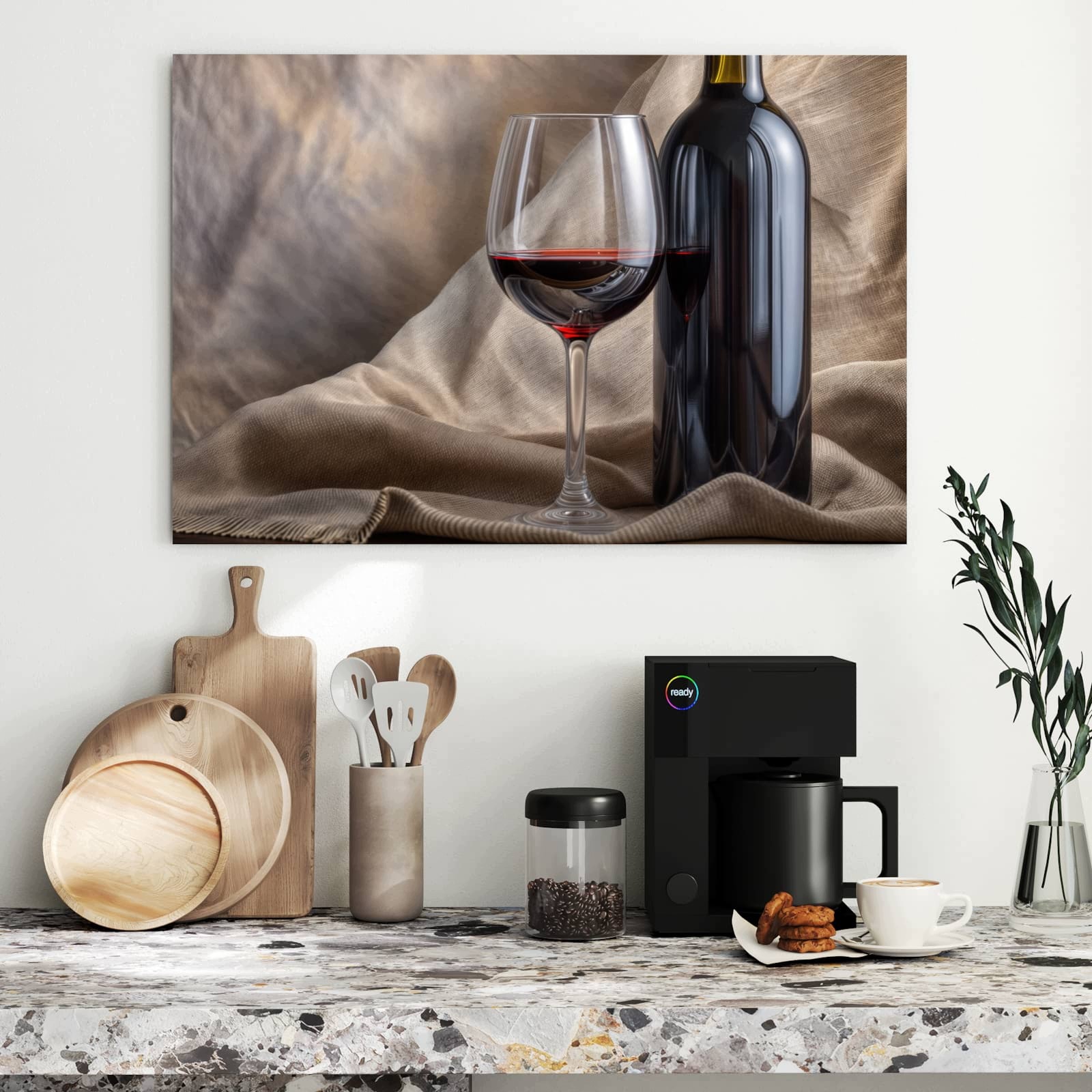 Magnetická tabule – obraz na zeď Víno ve sklenici | 90 × 60 cm