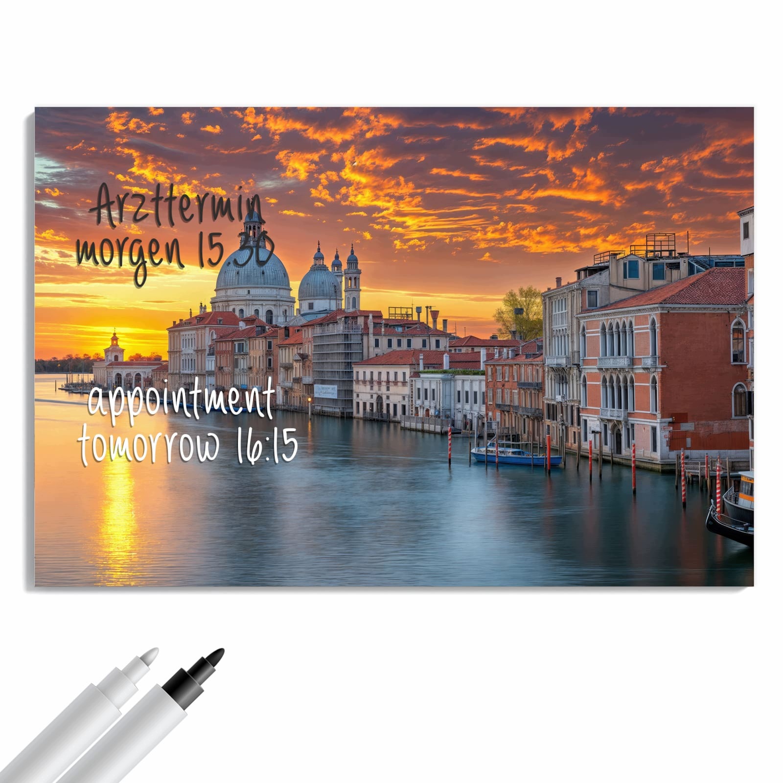Magnetická tabule – obraz na zeď Benátky při západu slunce | 90 × 60 cm