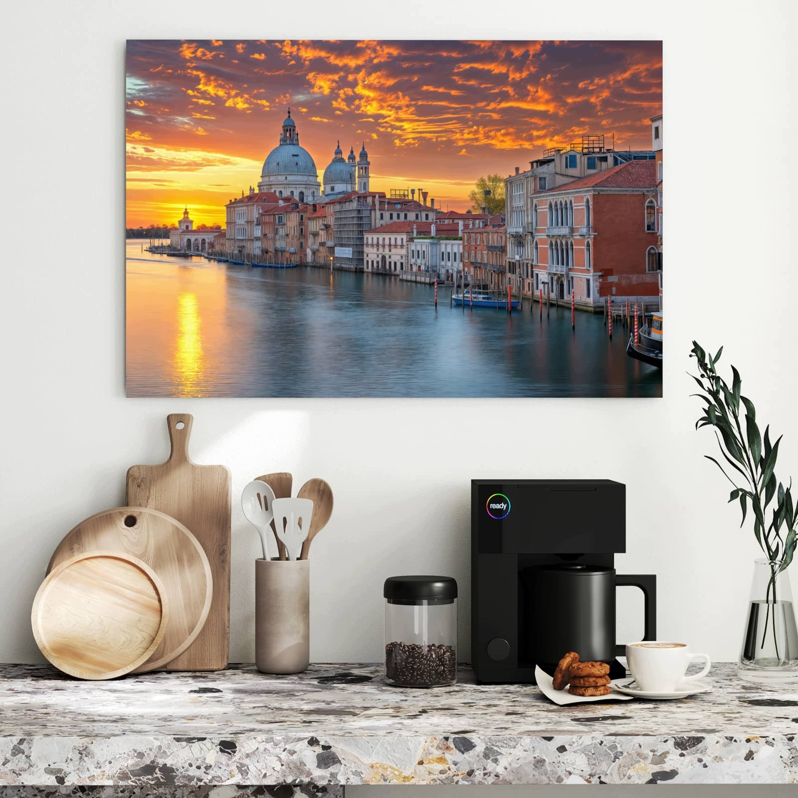 Magnetická tabule – obraz na zeď Benátky při západu slunce | 90 × 60 cm