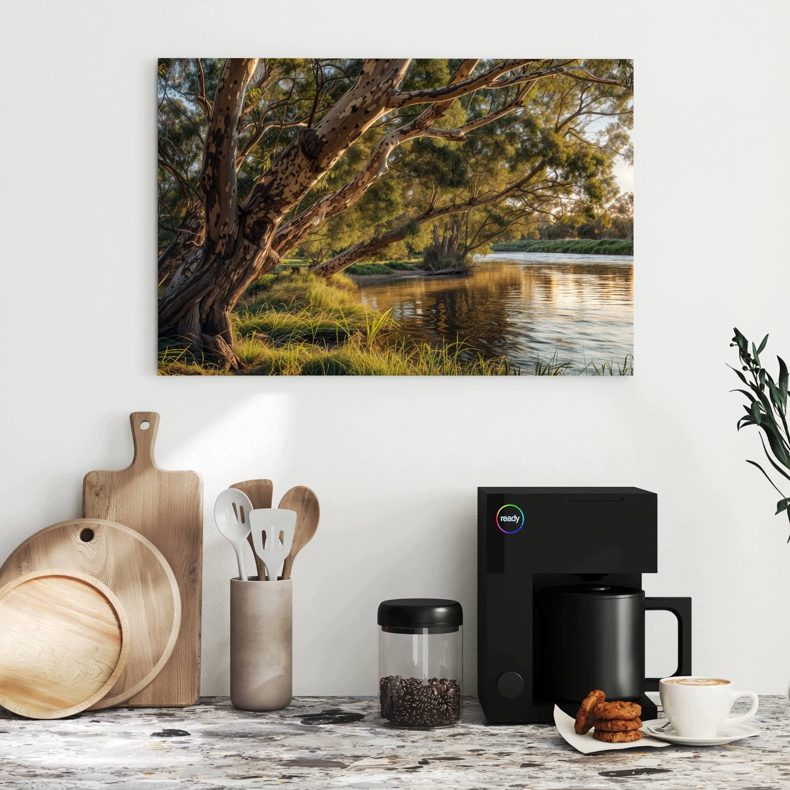 Magnetická tabule – obraz na zeď Strom na břehu řeky | 60 × 40 cm