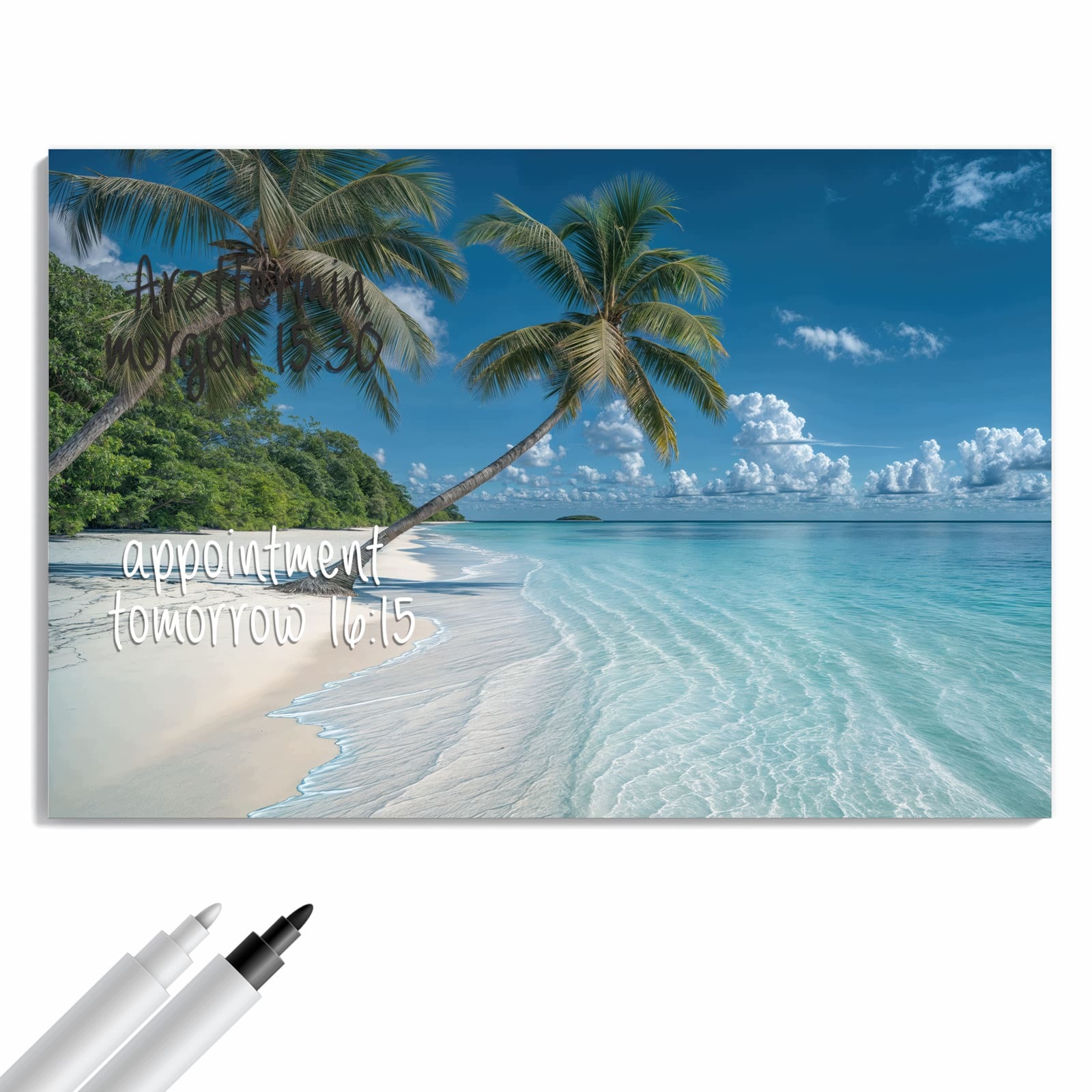 Magnetická tabule – obraz na zeď Dovolená na pláži | 90 × 60 cm