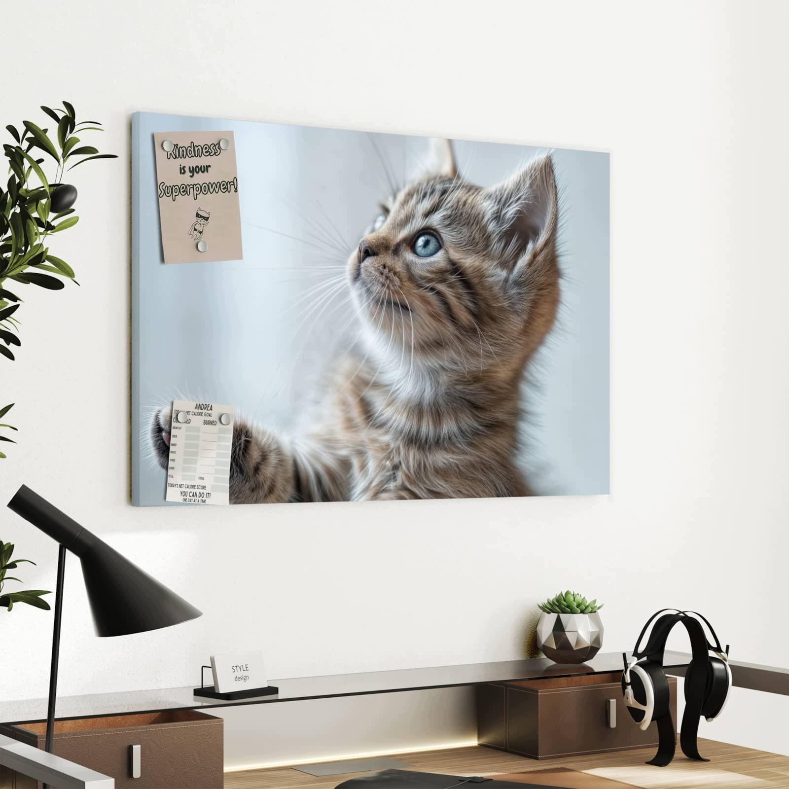 Magnetická tabule – obraz na zeď Pruhované koťátko | 60 × 40 cm