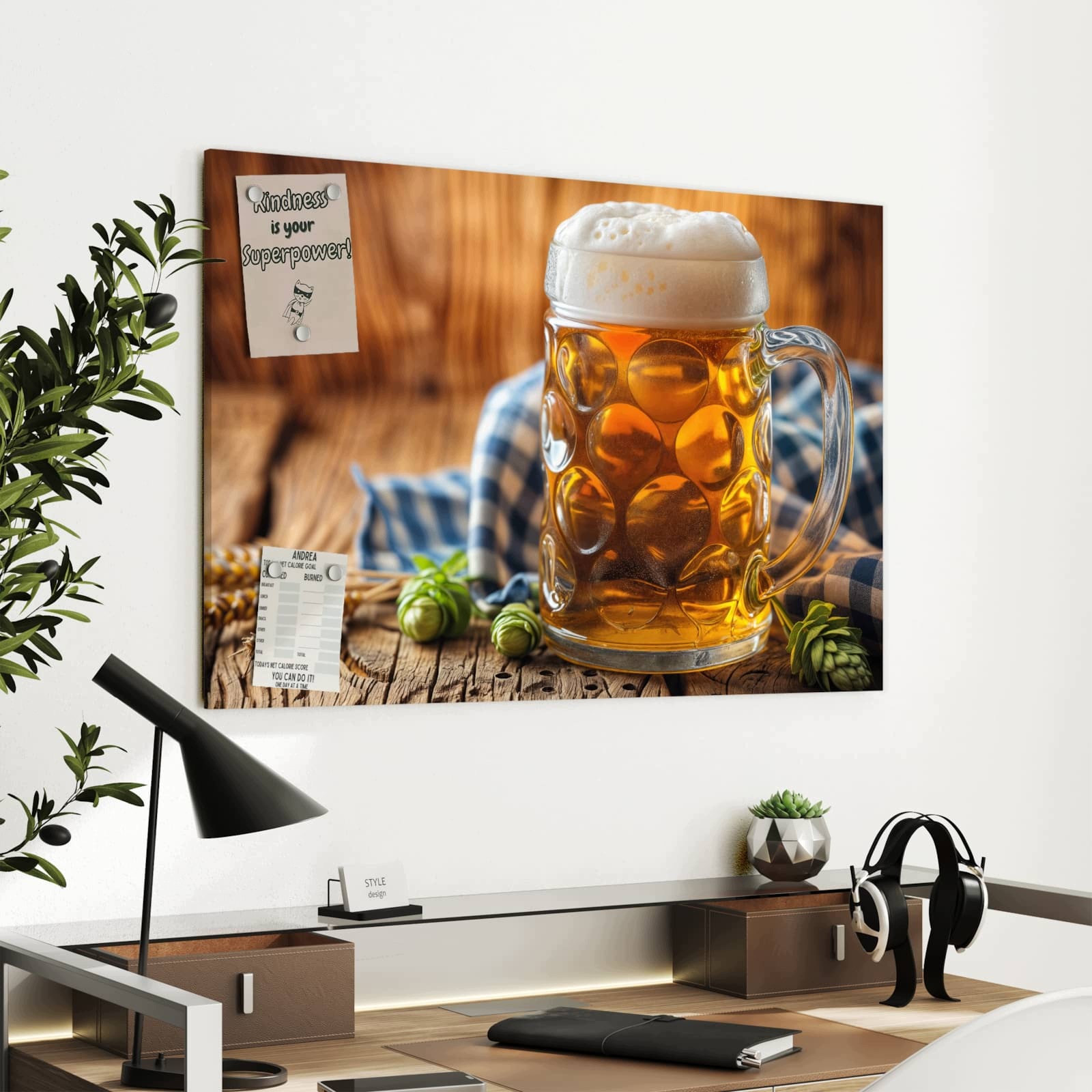 Magnetická tabule – obraz na zeď Půllitr | 90 × 60 cm