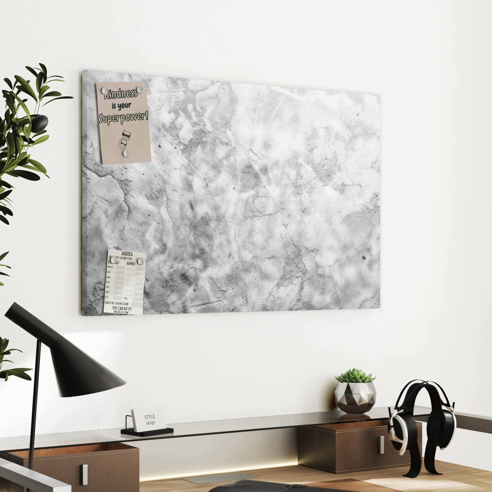 Magnetická tabule – obraz na zeď Mramorová struktura | 60 × 40 cm
