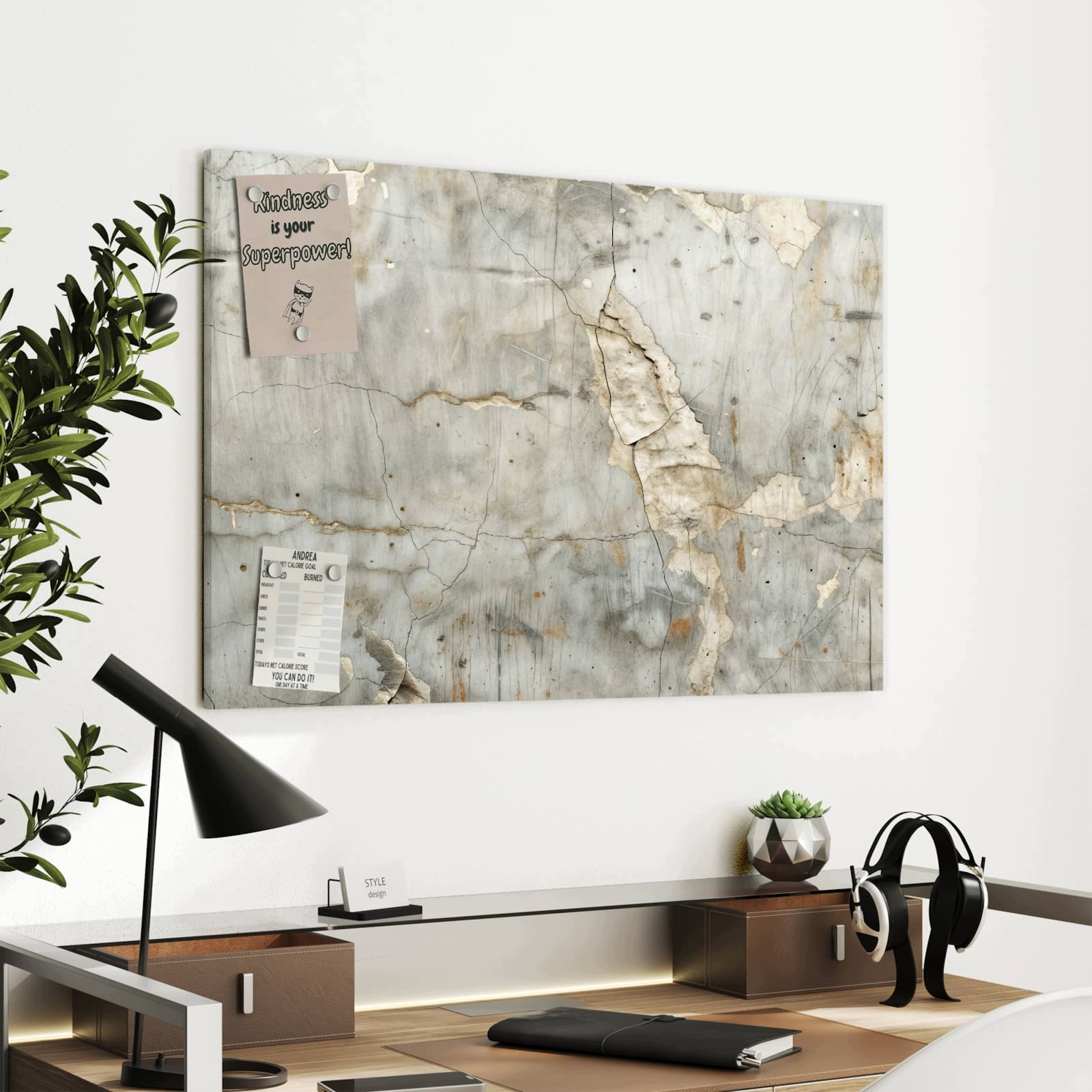 Magnetická tabule – obraz na zeď Popraskaný povrch stěny | 90 × 60 cm