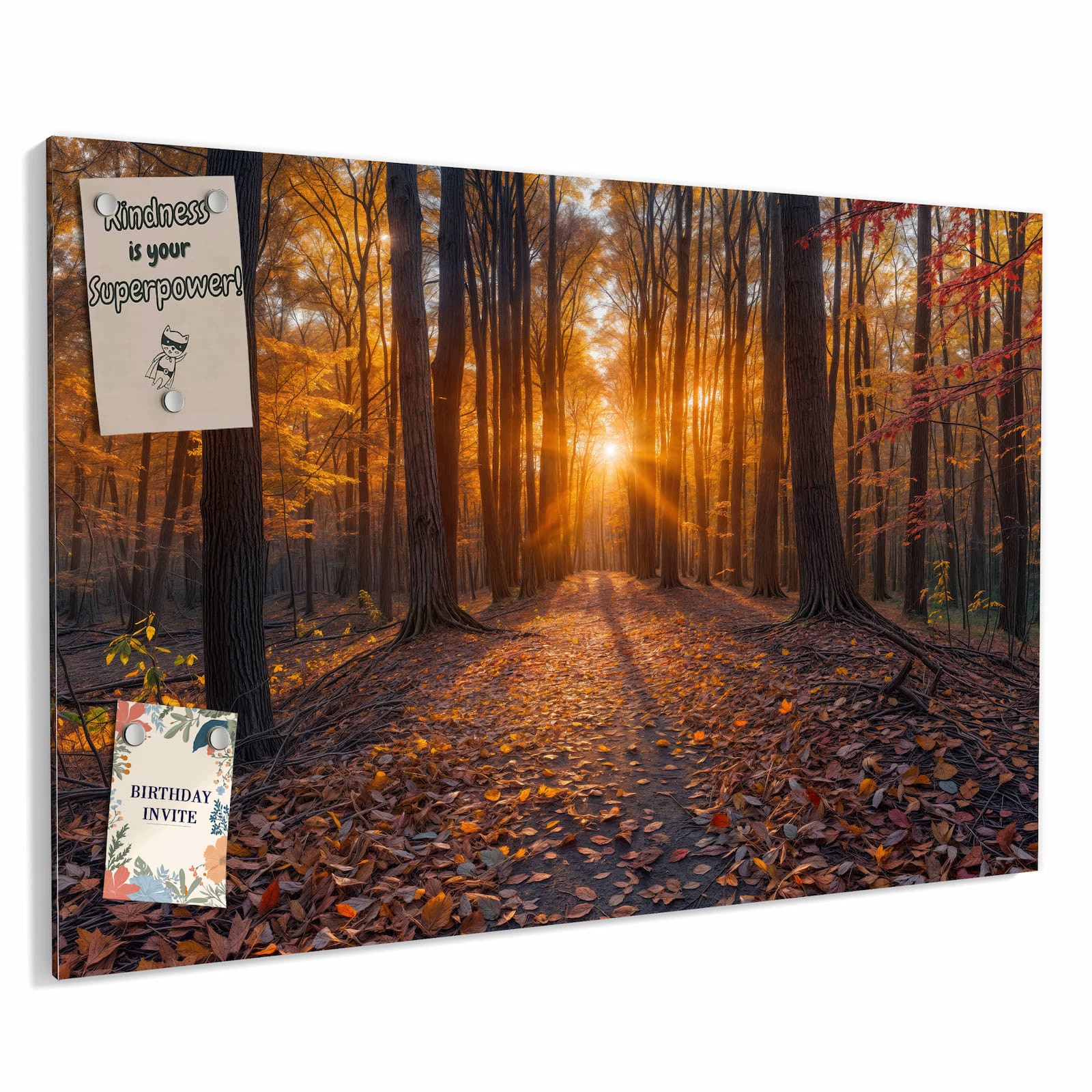 Magnetická tabule – obraz na zeď Západ slunce les | 60 × 40 cm