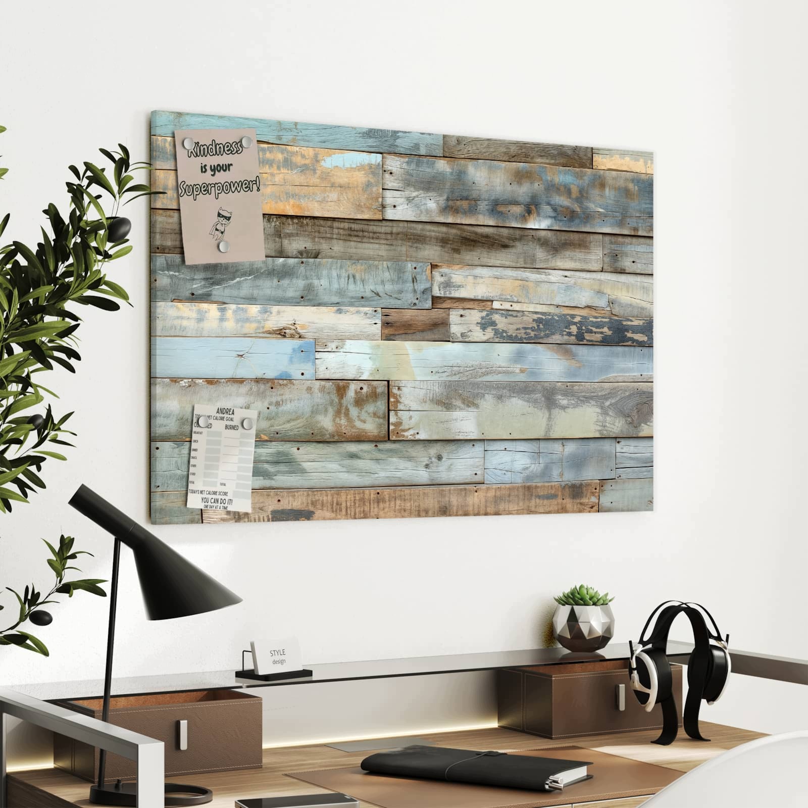 Magnetická tabule – obraz na zeď Stará prkna | 90 × 60 cm