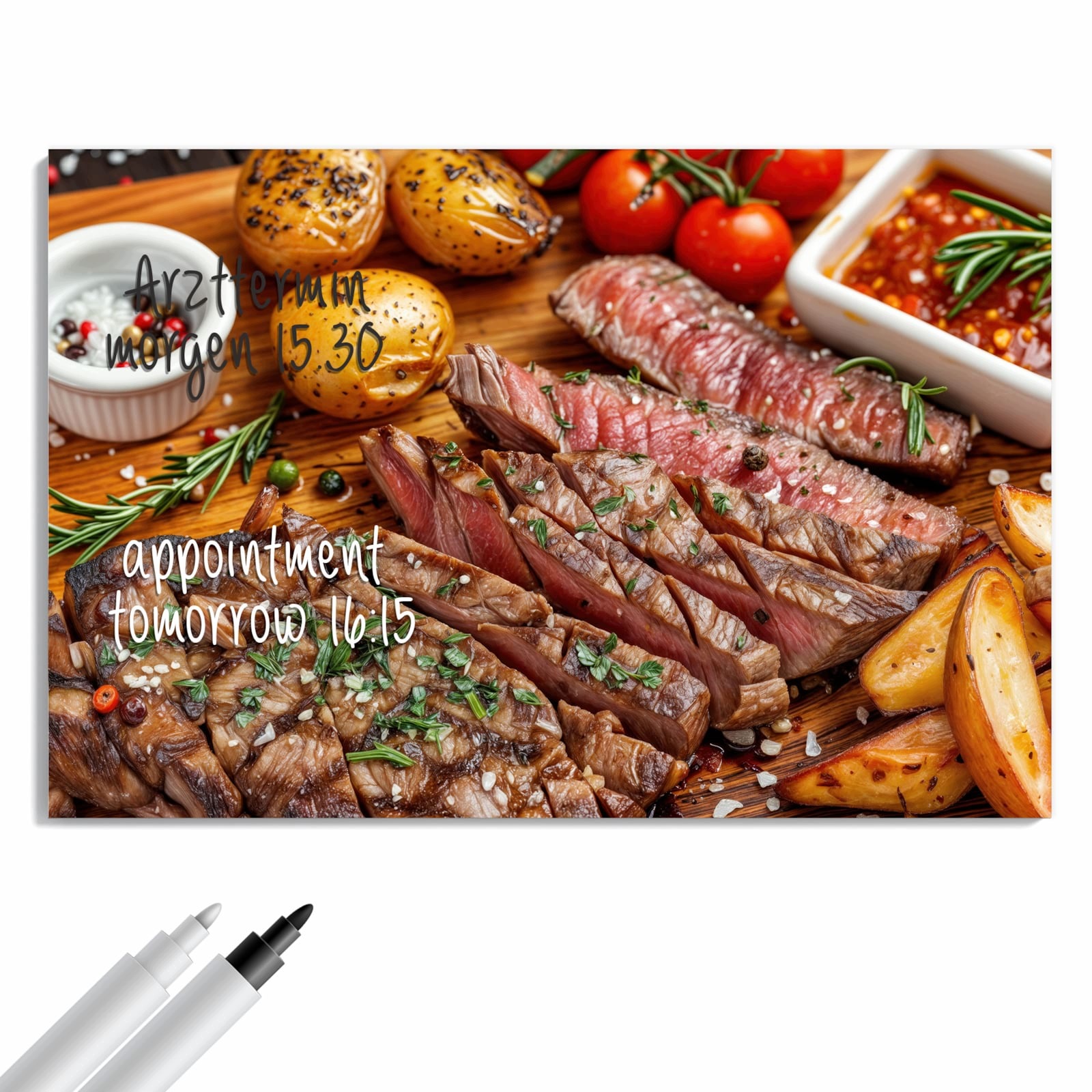 Magnetická tabule – obraz na zeď Talíř z grilu | 90 × 60 cm