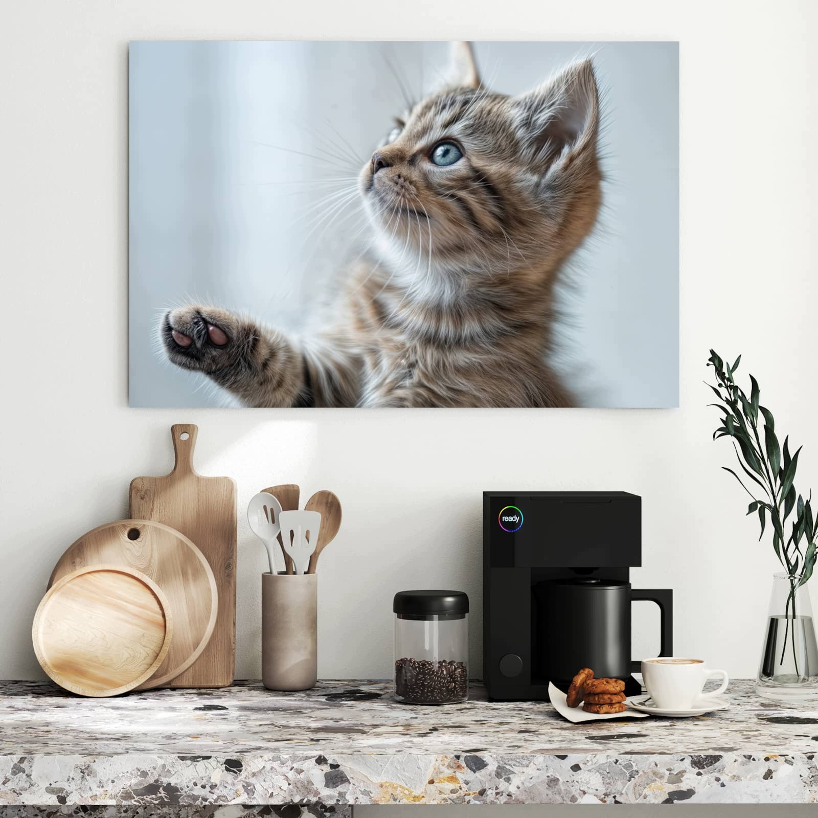 Magnetická tabule – obraz na zeď Pruhované koťátko | 90 × 60 cm