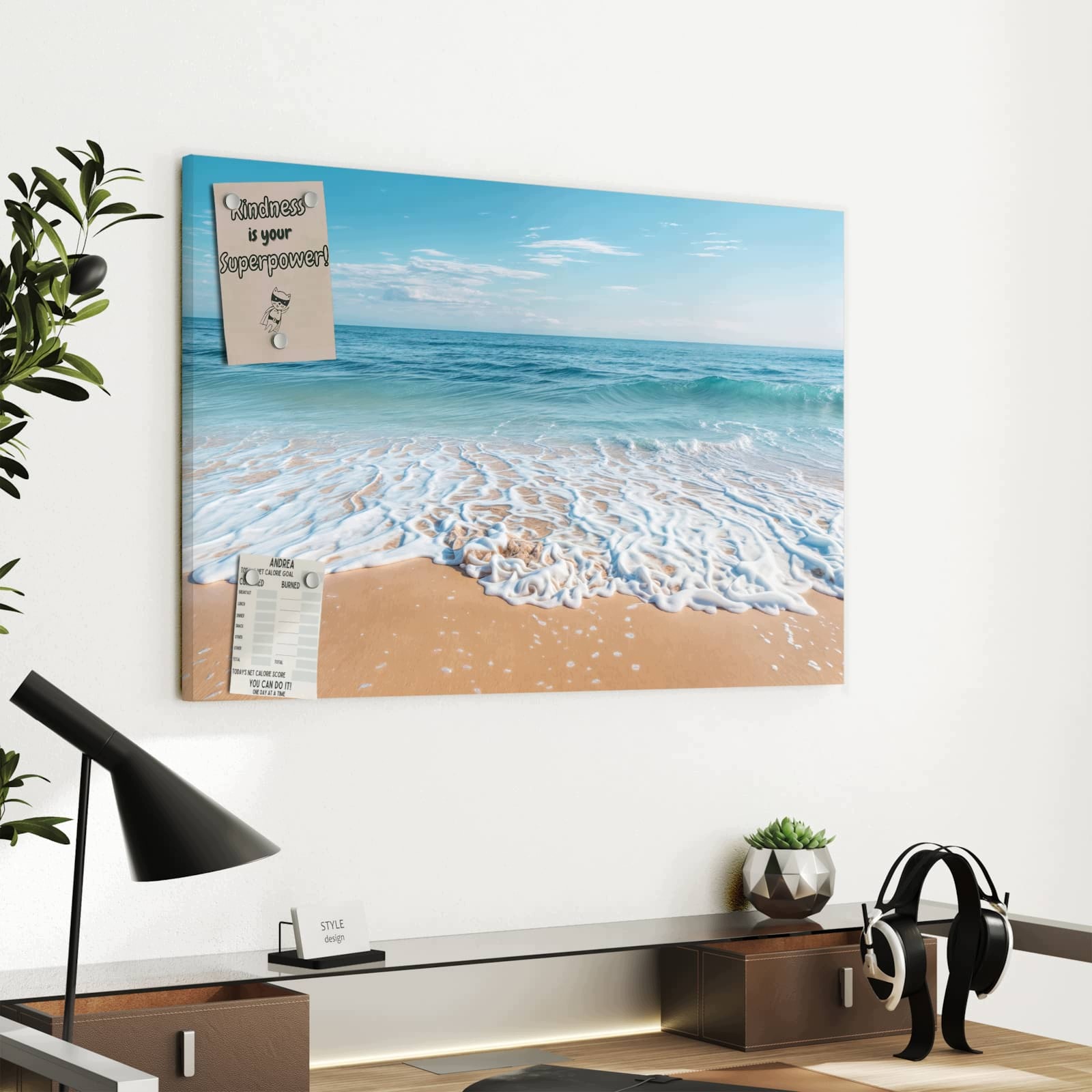 Magnetická tabule – obraz na zeď Tropická pláž | 60 × 40 cm