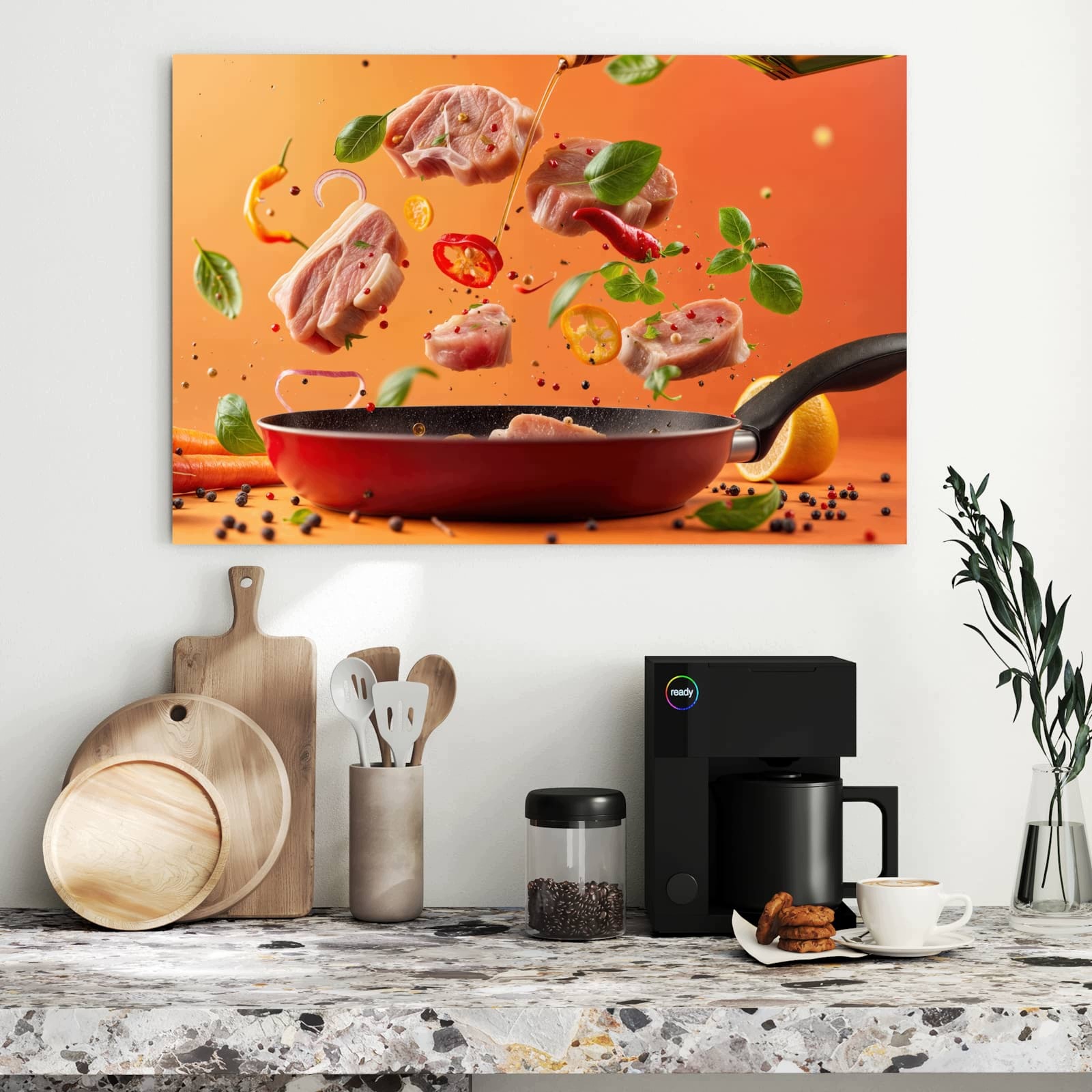 Magnetická tabule – obraz na zeď Svěží kulinářské ingredience | 90 × 60 cm