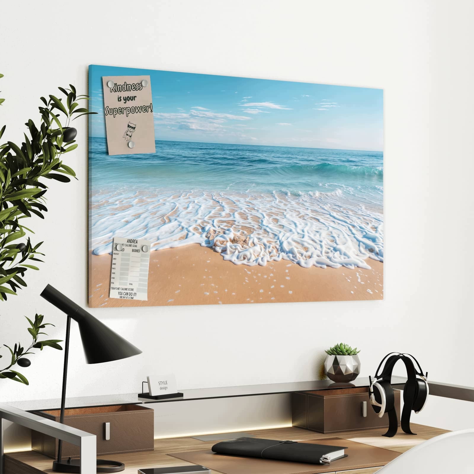 Magnetická tabule – obraz na zeď Tropická pláž | 90 × 60 cm