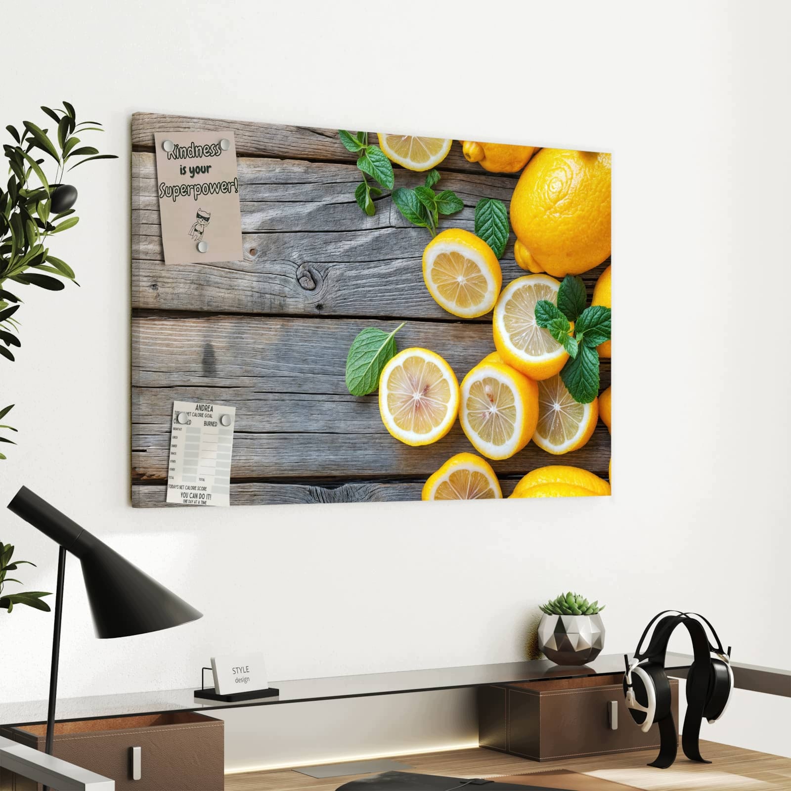Magnetická tabule – obraz na zeď Svěží citron | 60 × 40 cm