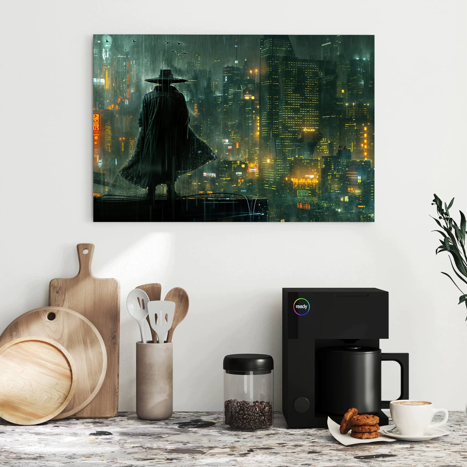 Magnetická tabule – obraz na zeď Pláštěnka ve městě | 60 × 40 cm