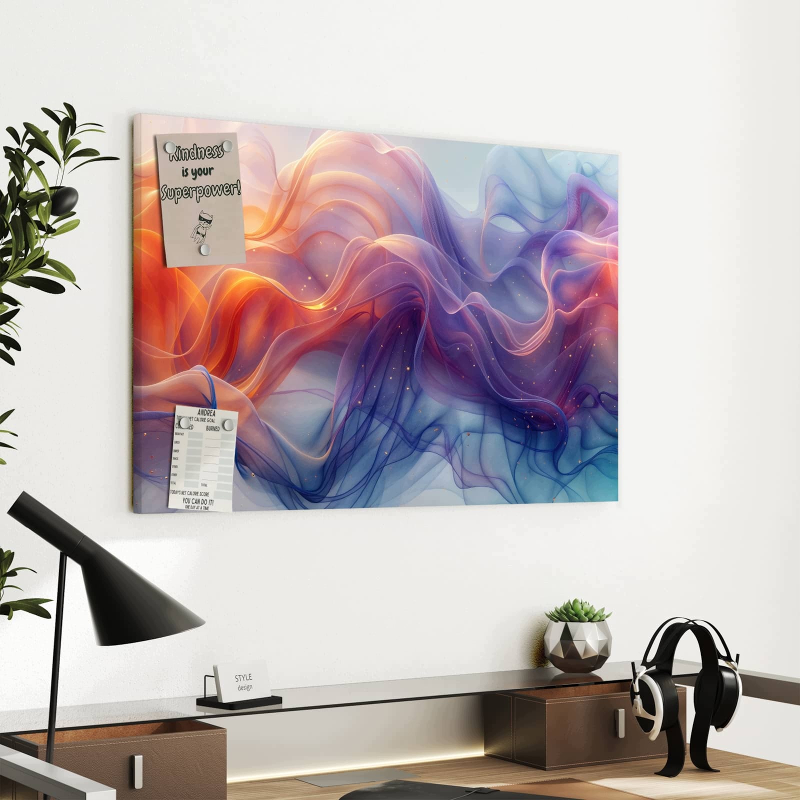 Magnetická tabule – obraz na zeď Vír barev | 60 × 40 cm