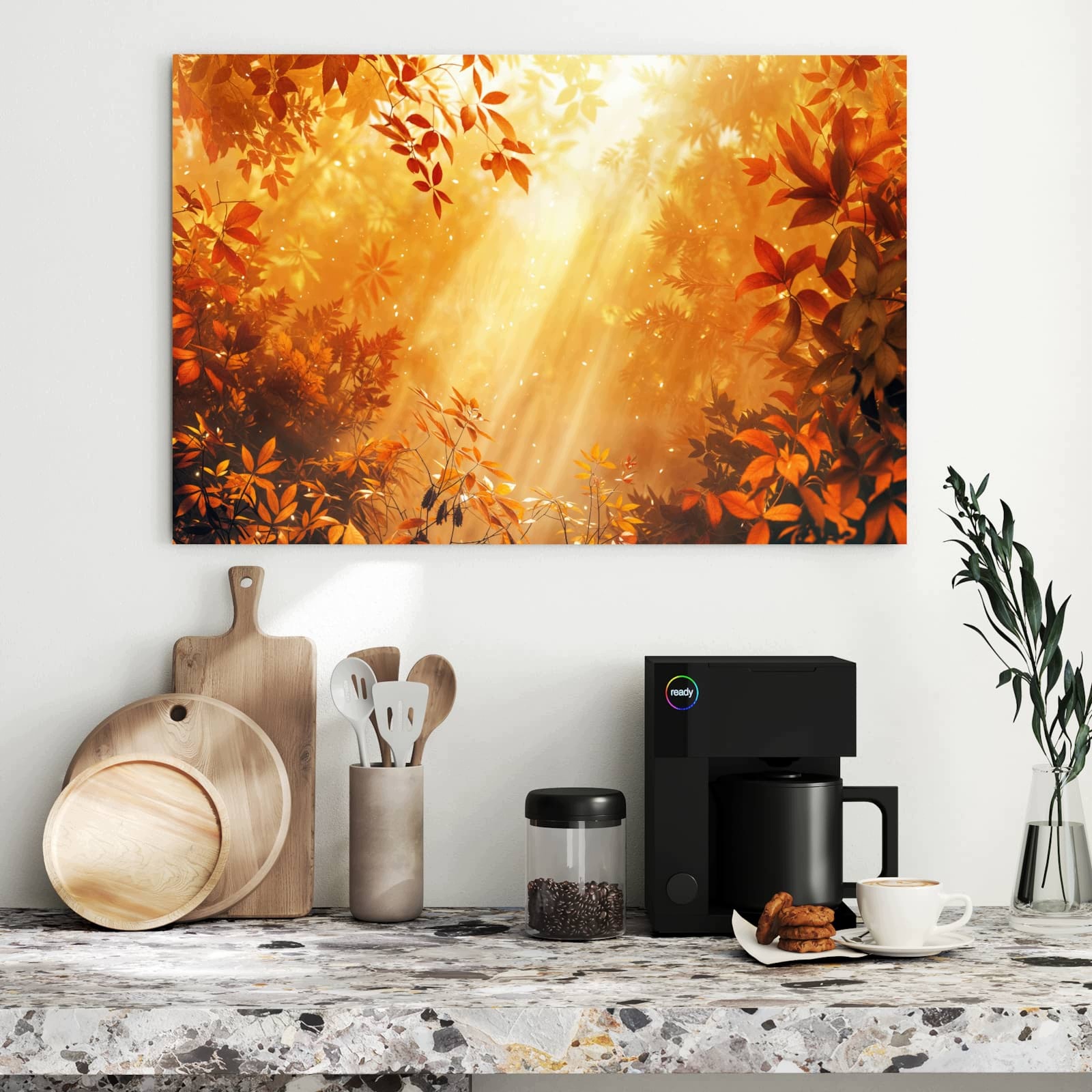 Magnetická tabule – obraz na zeď Podzimní les | 90 × 60 cm