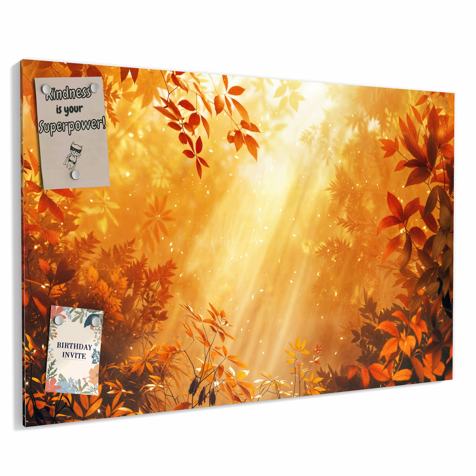 Magnetická tabule – obraz na zeď Podzimní les | 90 × 60 cm
