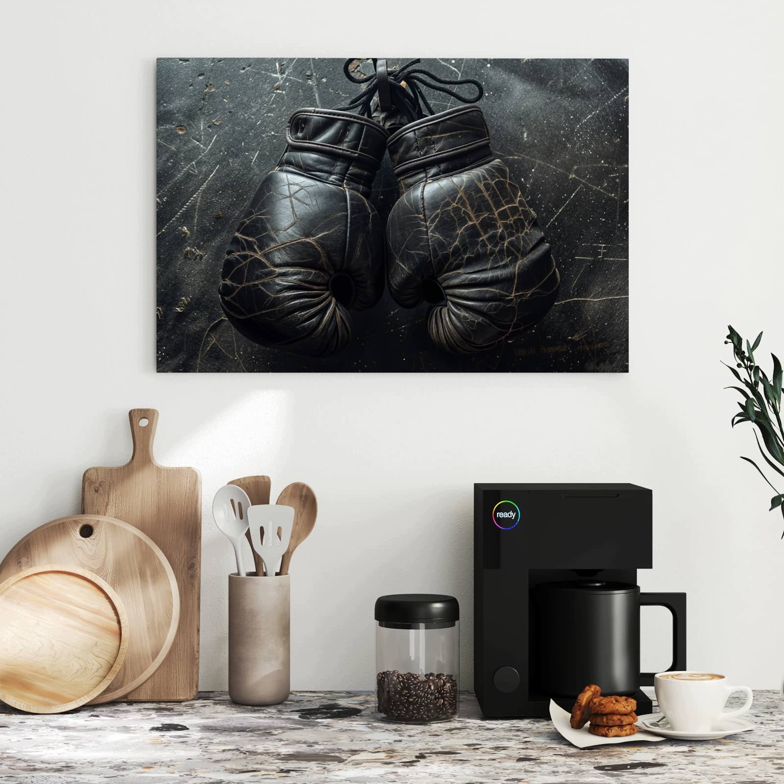 Magnetická tabule – obraz na zeď Boxerské rukavice ve stylu vintage | 60 × 40 cm