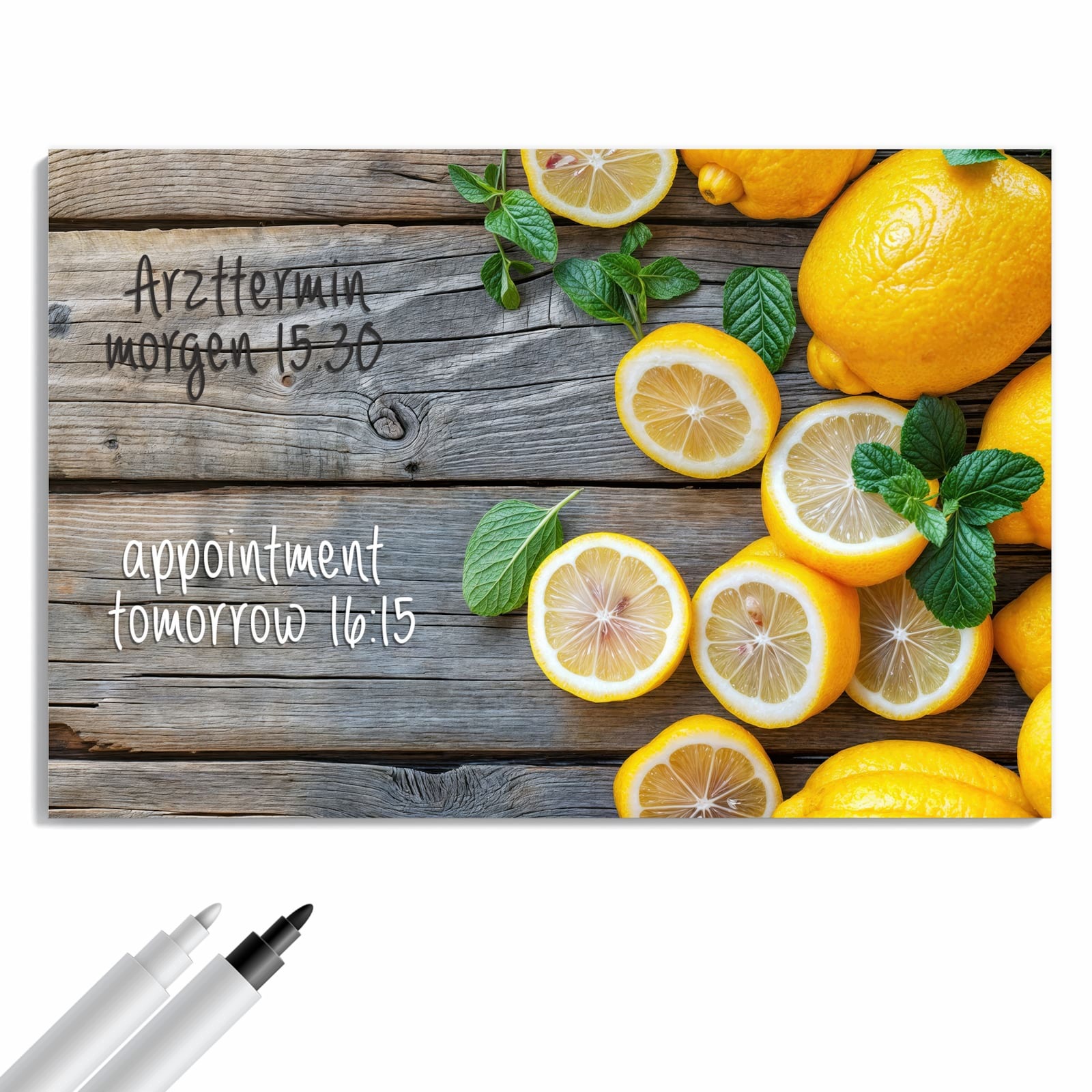Magnetická tabule – obraz na zeď Svěží citron | 90 × 60 cm