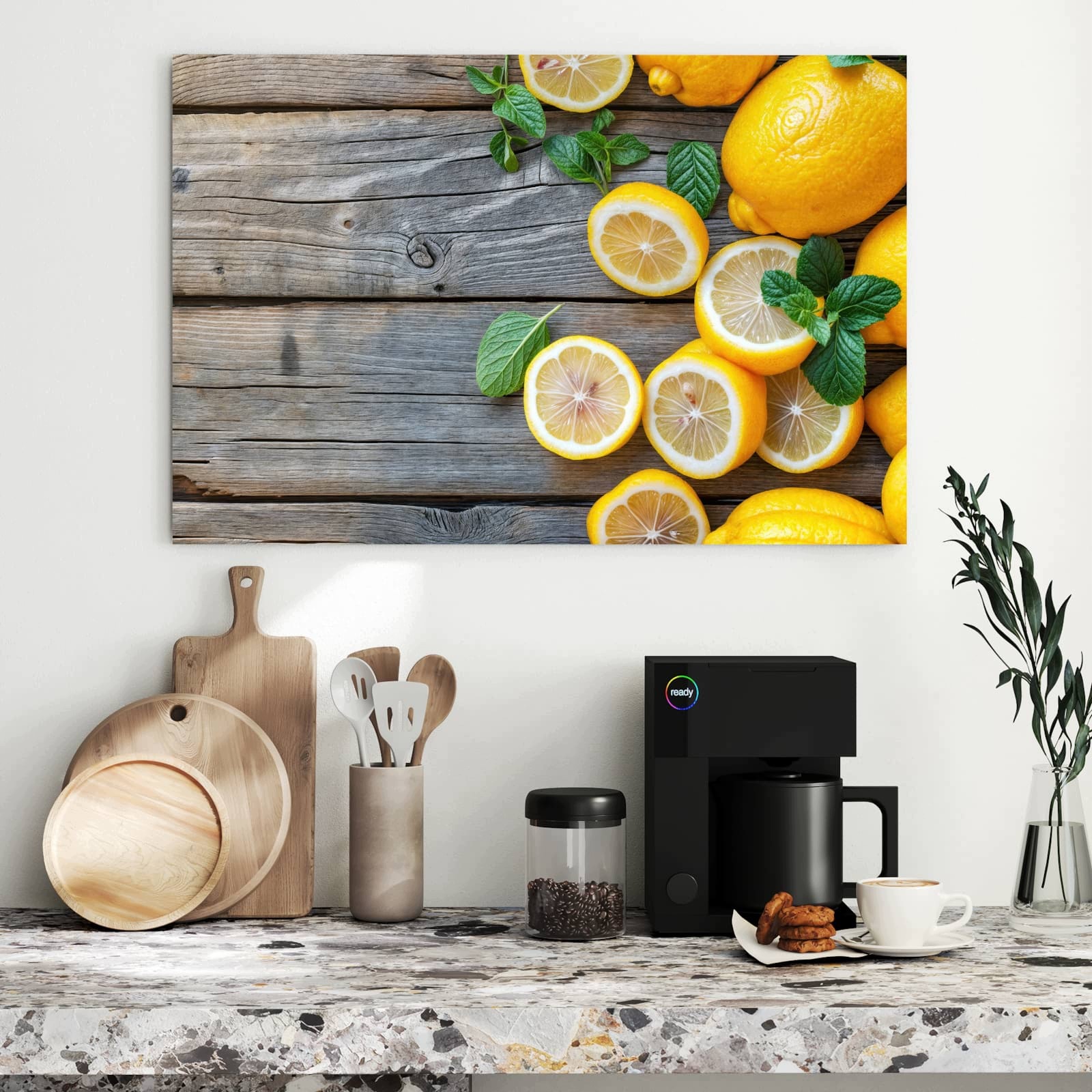 Magnetická tabule – obraz na zeď Svěží citron | 90 × 60 cm