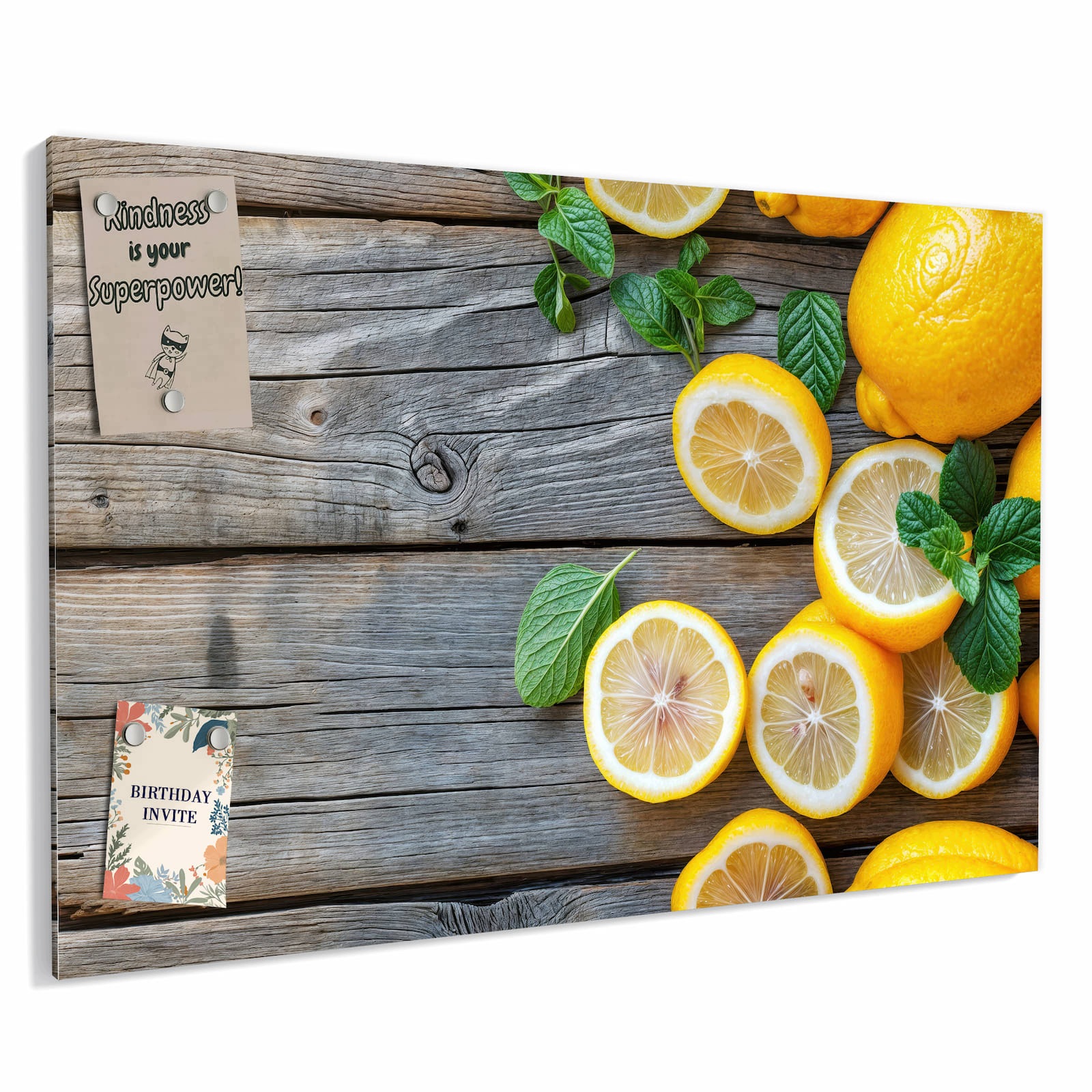 Magnetická tabule – obraz na zeď Svěží citron | 90 × 60 cm