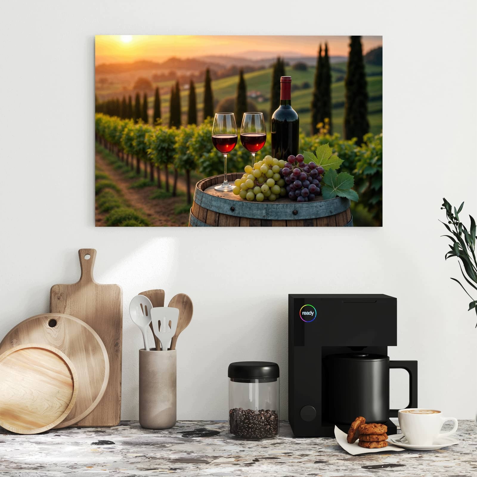 Magnetická tabule – obraz na zeď Krajina vinic | 60 × 40 cm
