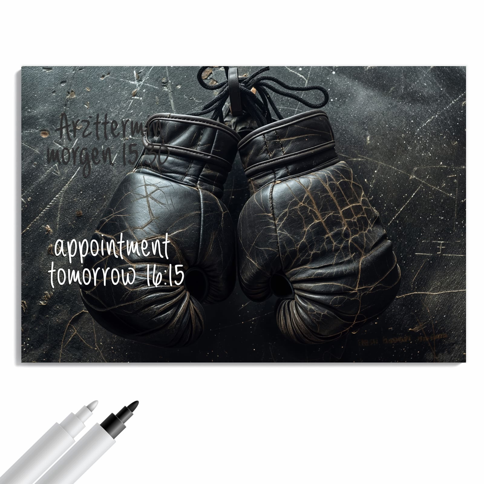Magnetická tabule – obraz na zeď Boxerské rukavice ve stylu vintage | 90 × 60 cm
