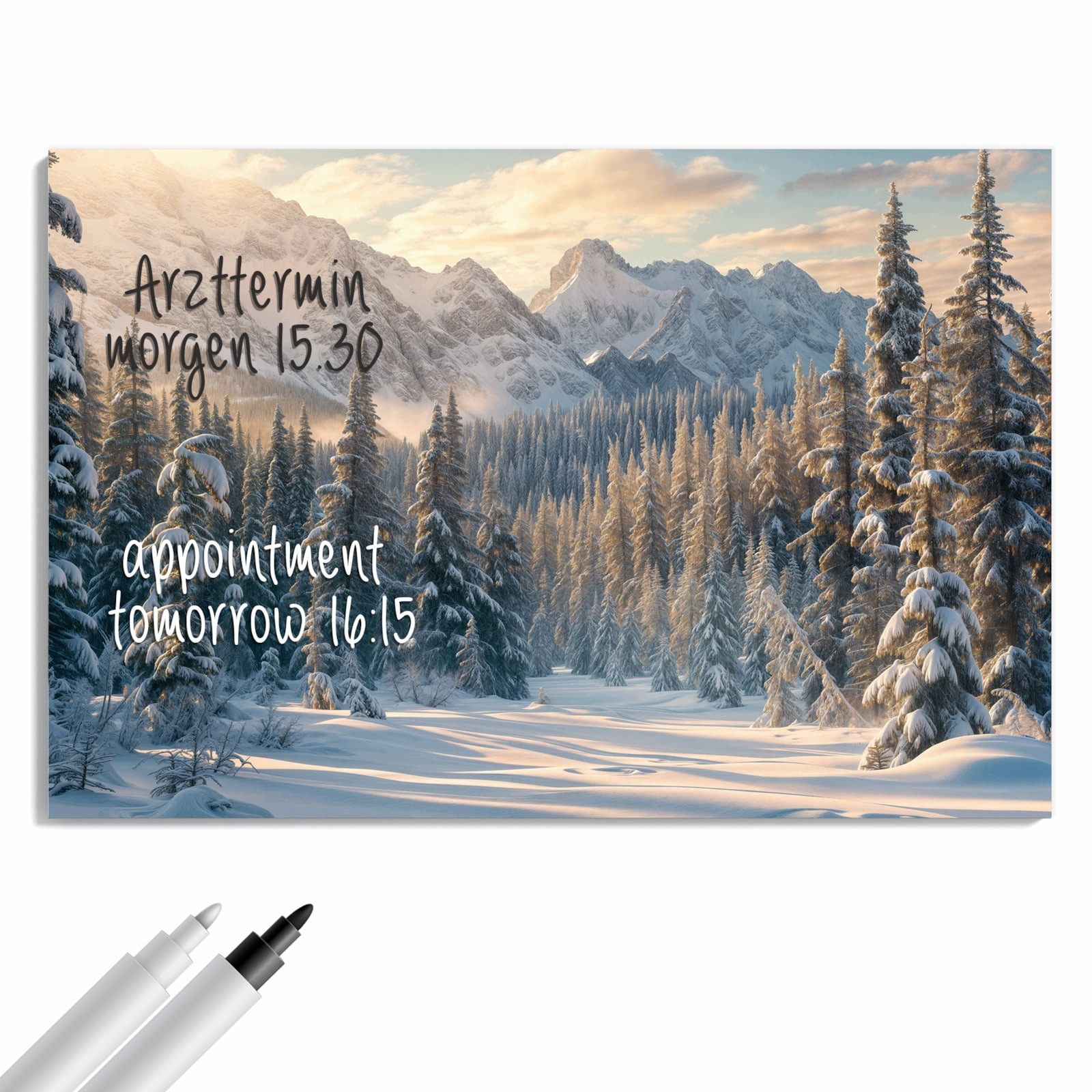 Magnetická tabule – obraz na zeď Zimní krajina | 90 × 60 cm